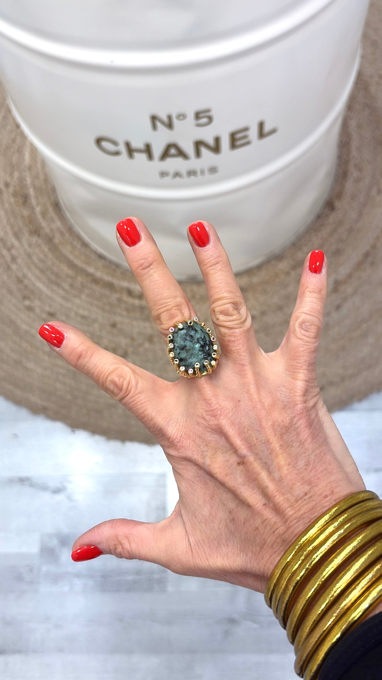 Bague turquoise africaine