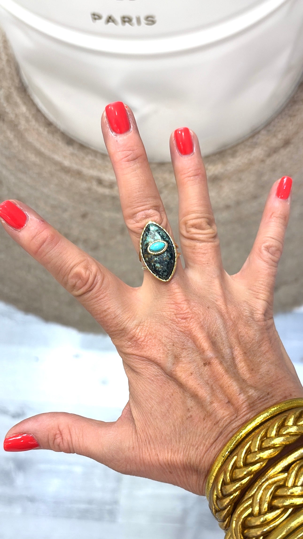 Bague Eye Turquoise Africaine