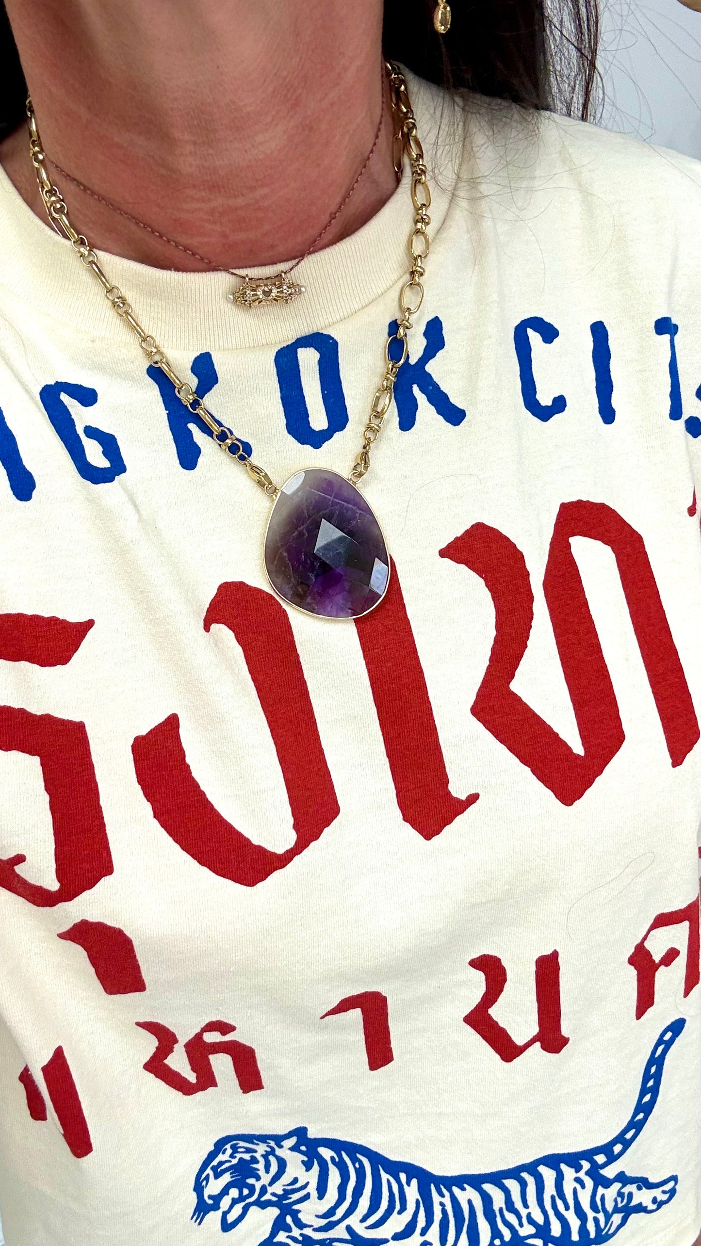 Collier Galet Améthyste