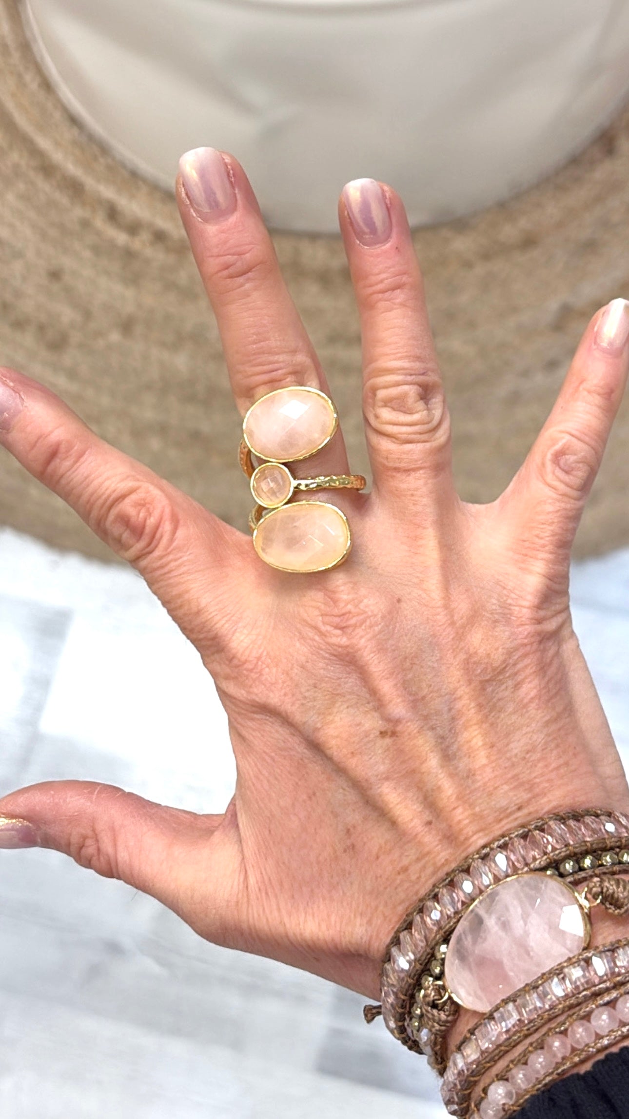 Bague Quartz rose