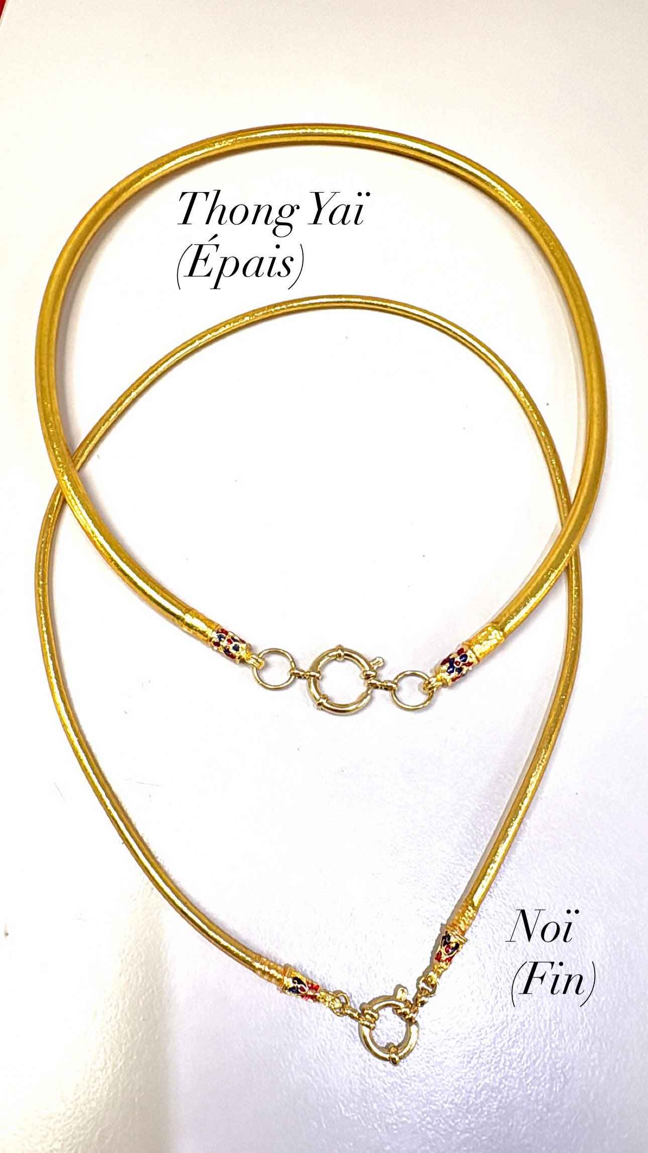 Collier SAWAÏ DEE Gold Noï (fin)