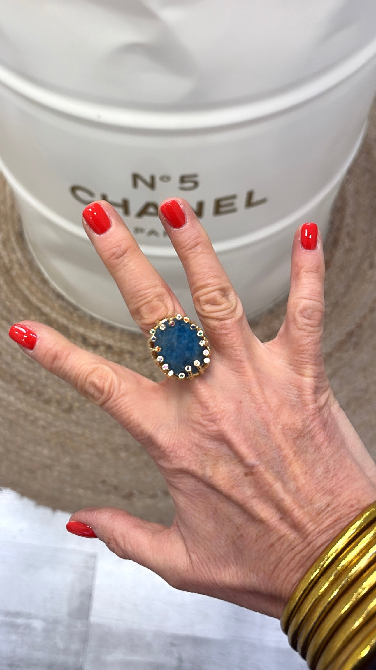 Bague Apatite Bleue