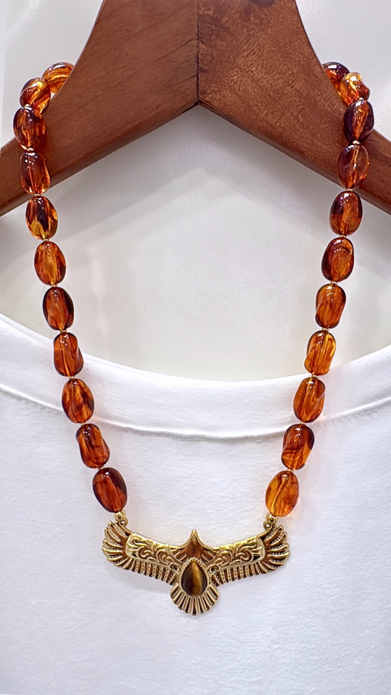Collier Eagle MileMila Œil de Tigre