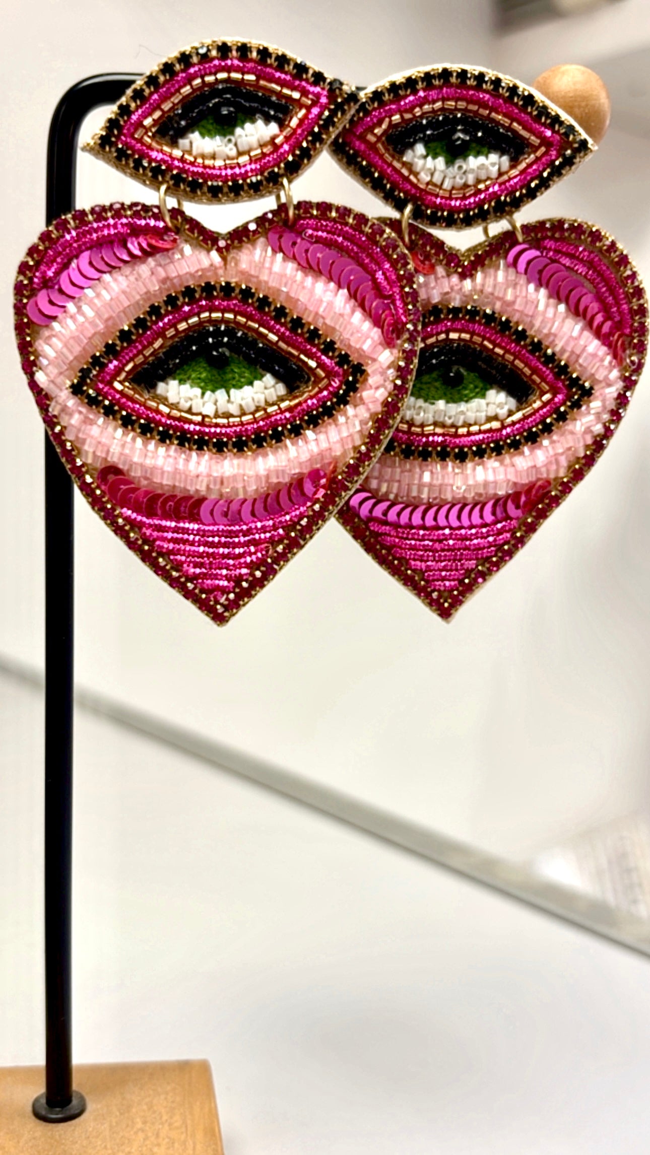 Boucles d’oreilles Eye Pink MANDALITA