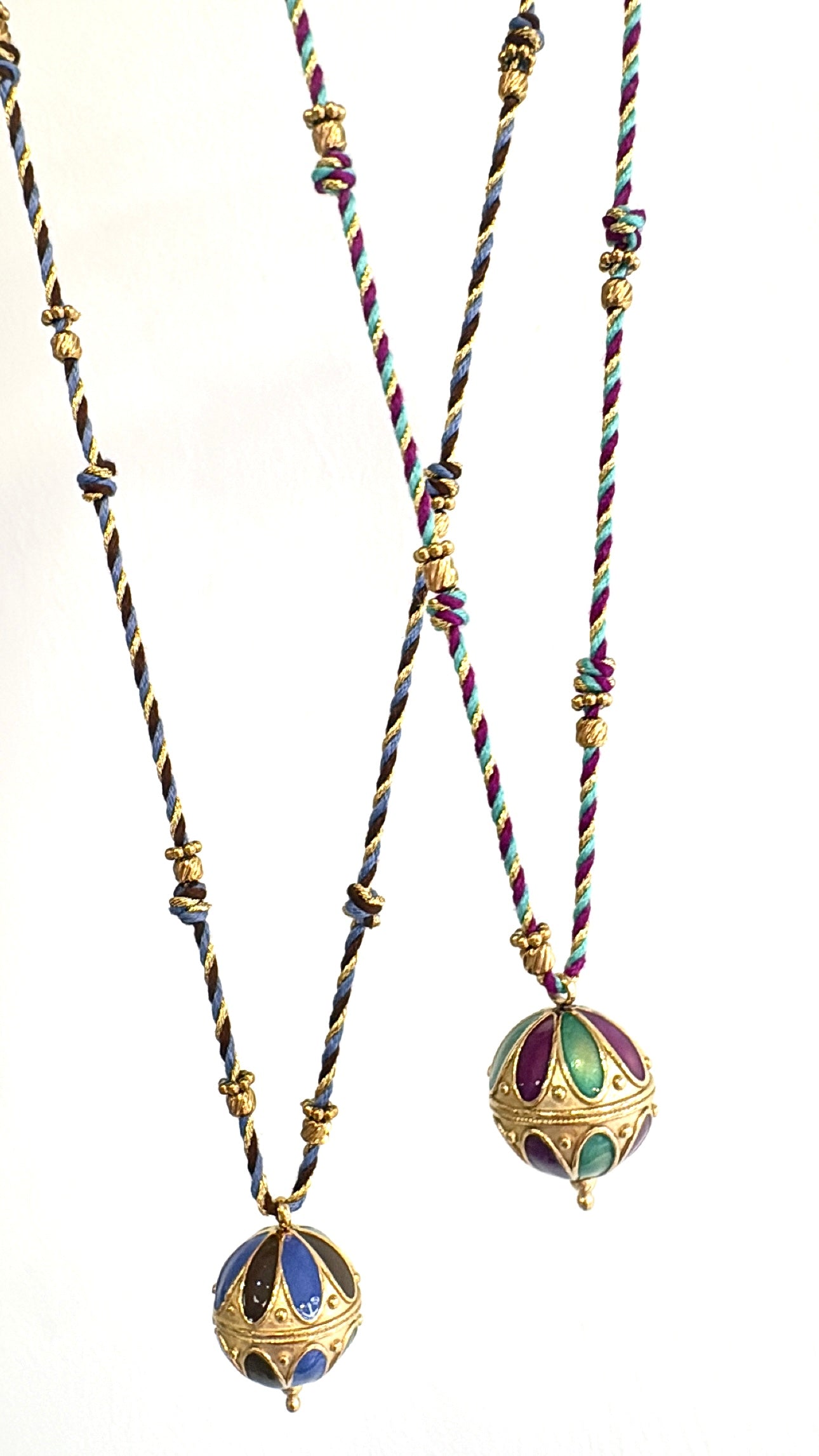 Collier Toupie Maya Bleu