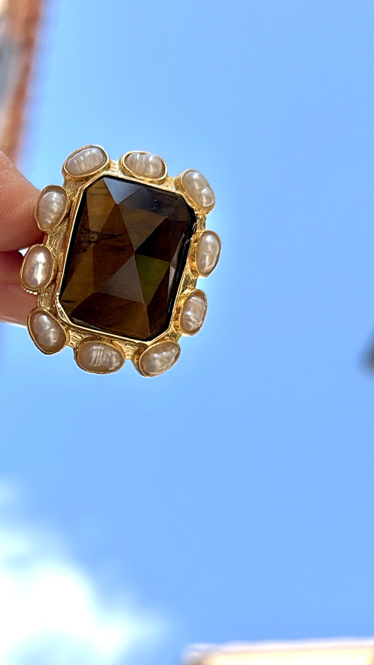 Bague Somptueuse Œil de Tigre