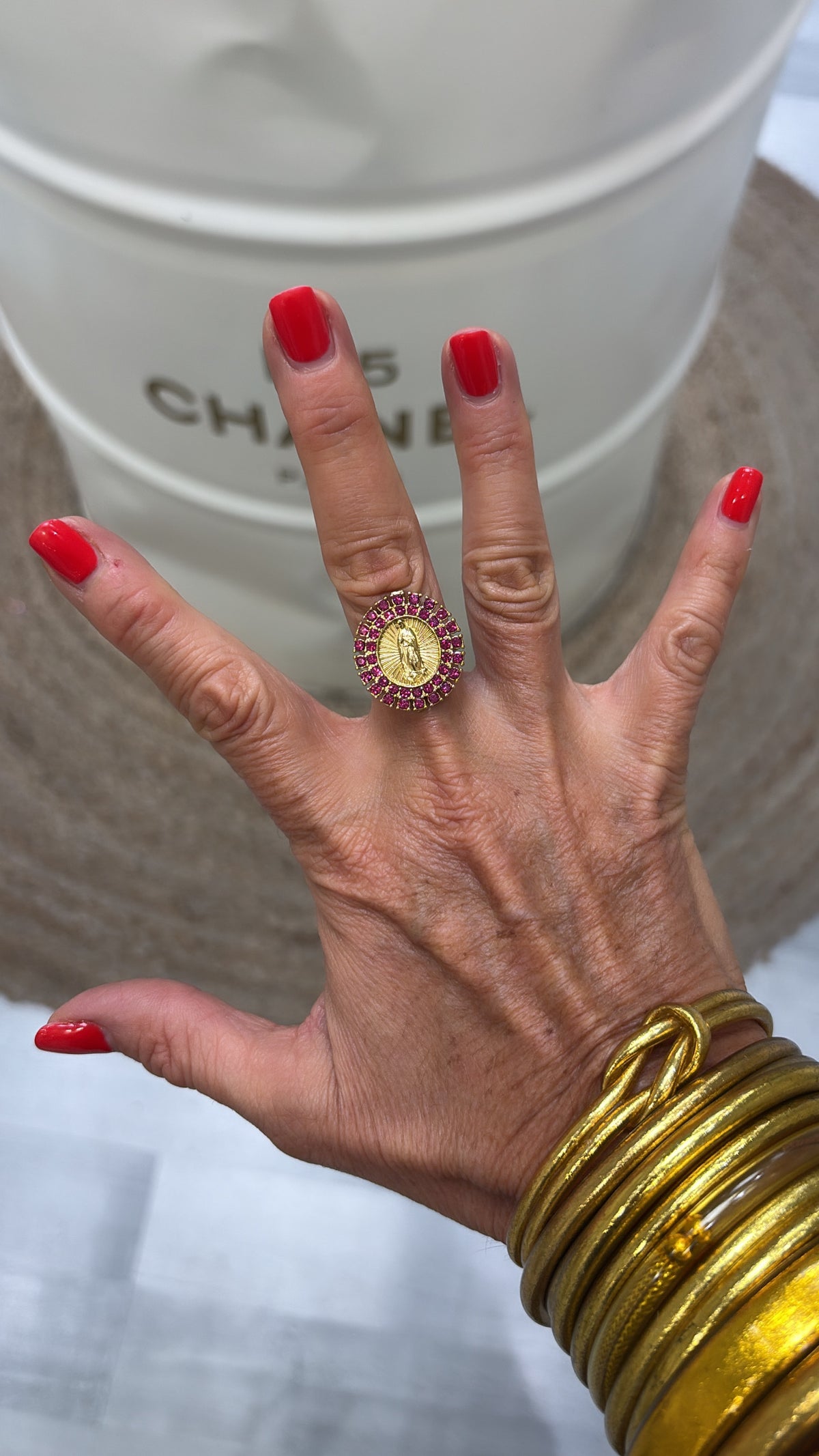 Bague Miraculeuse Strass Rose
