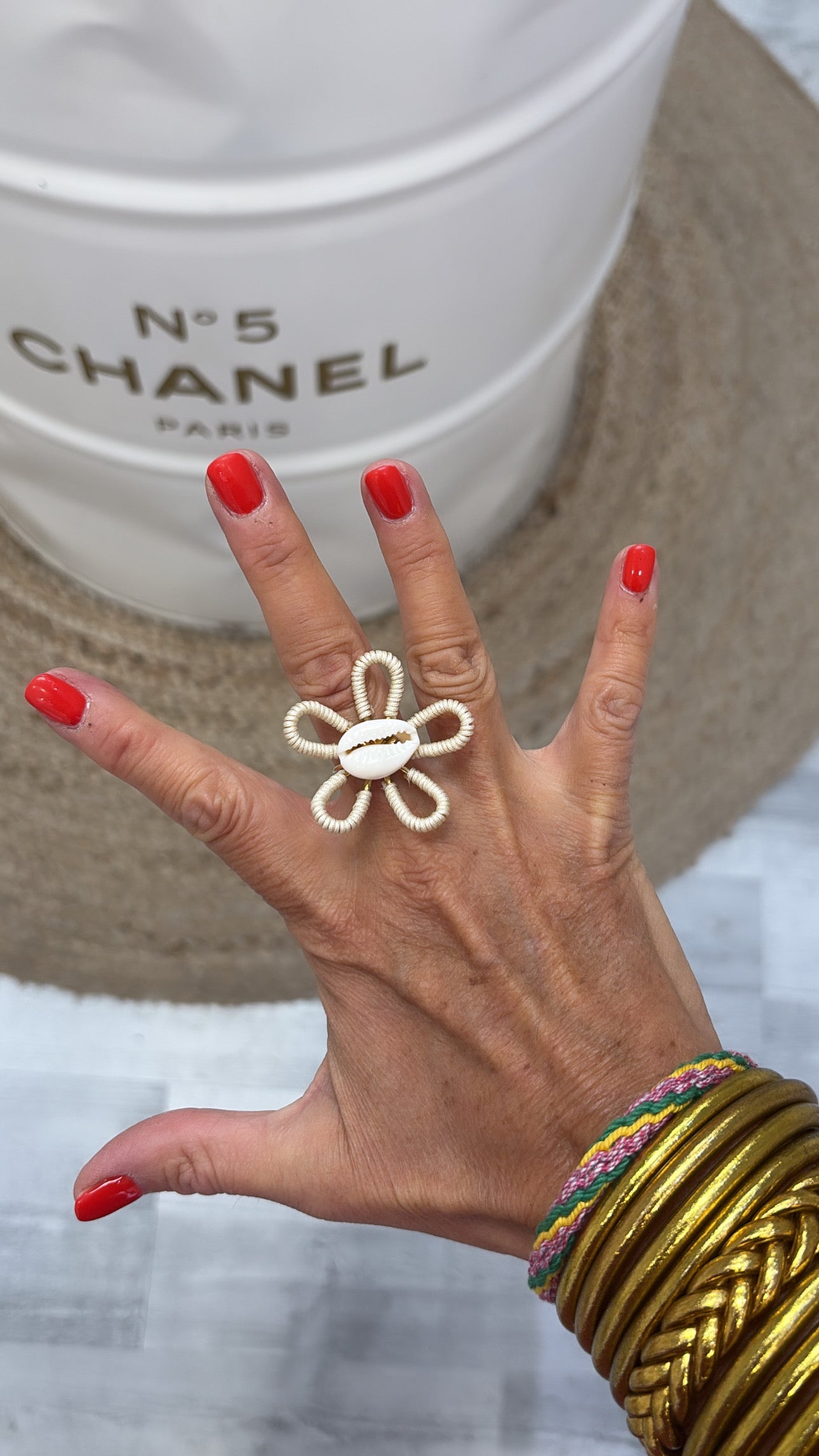 Bague Cauri blanc