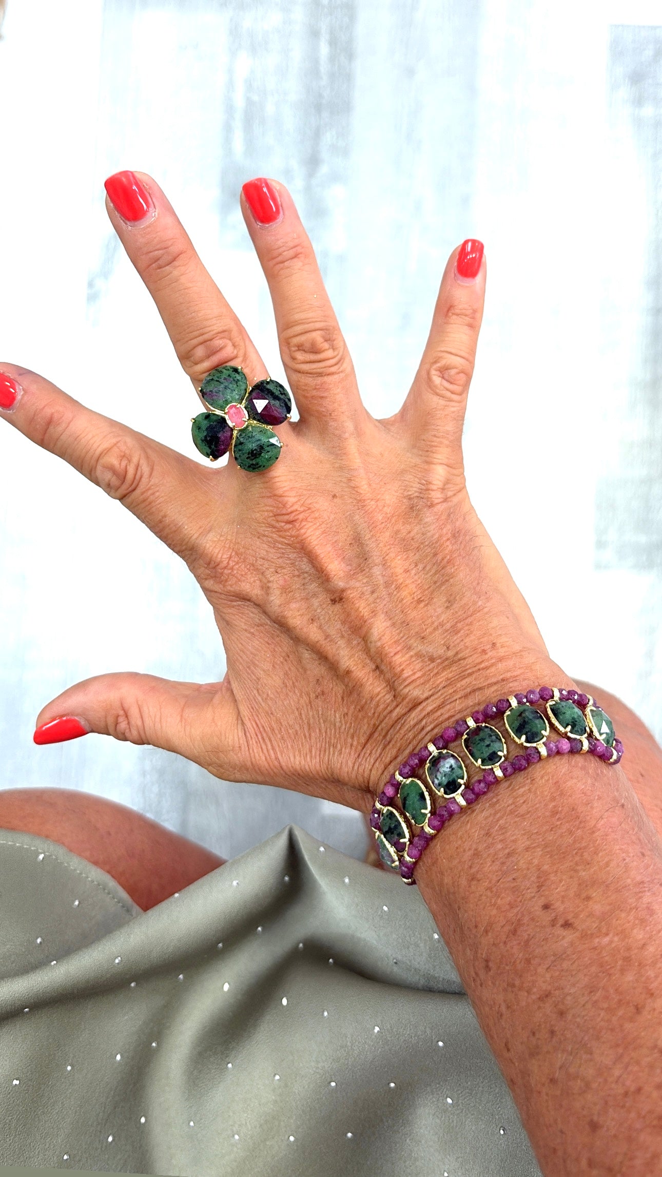 Bracelet Gaïa Rubis Zoisite