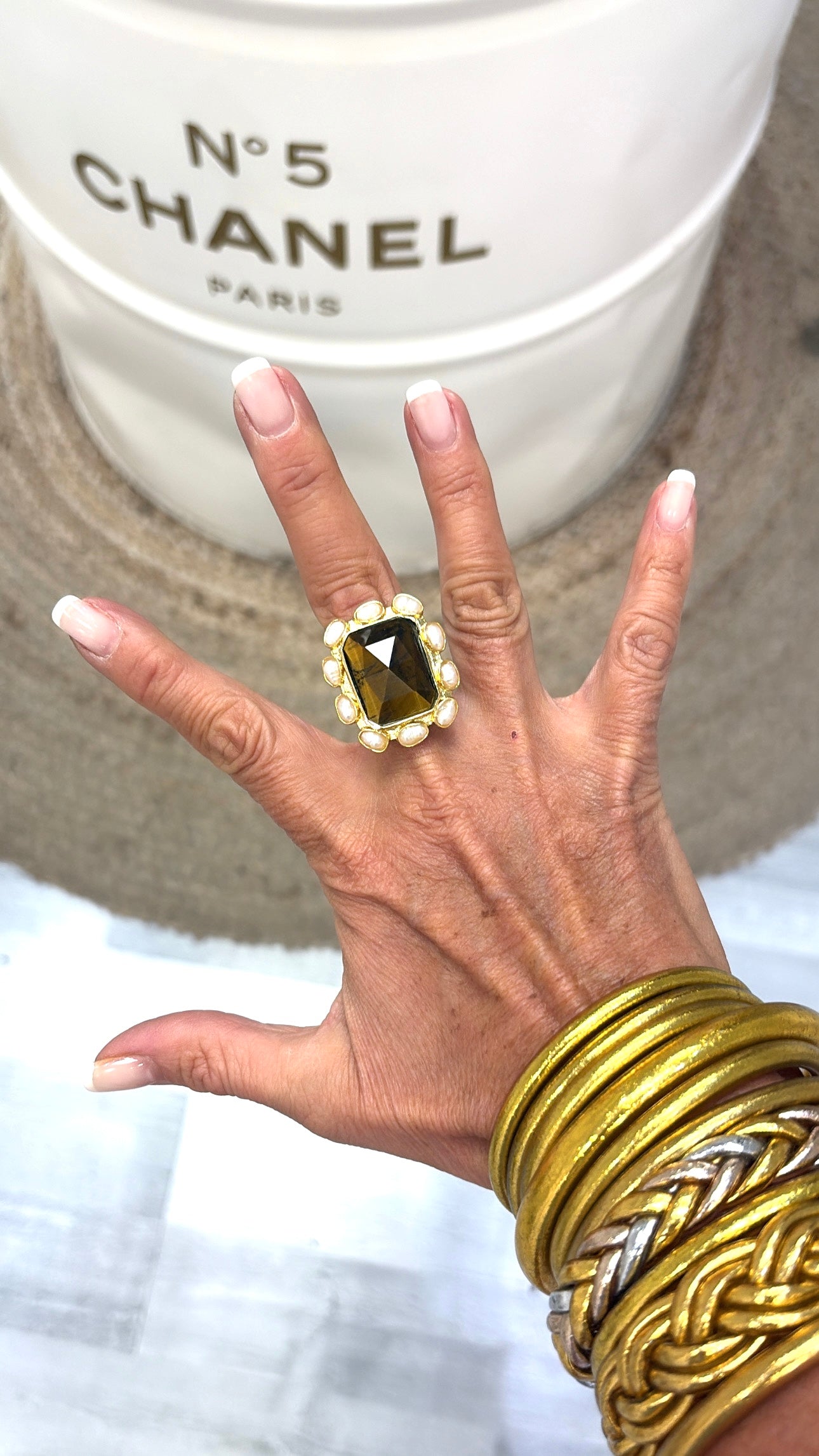 Bague Somptueuse Œil de Tigre