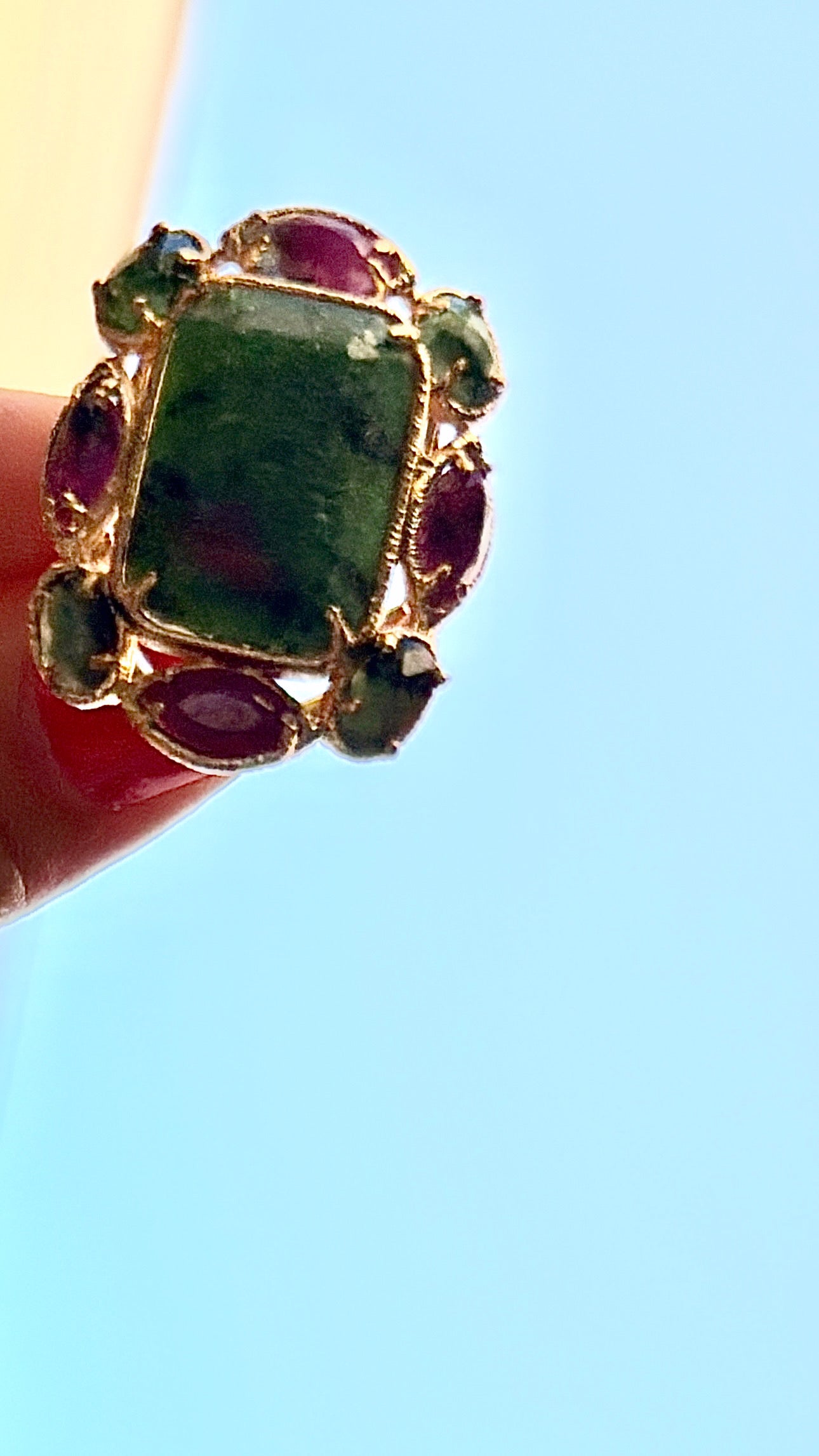 Bague Splendide Rubis Zoisite