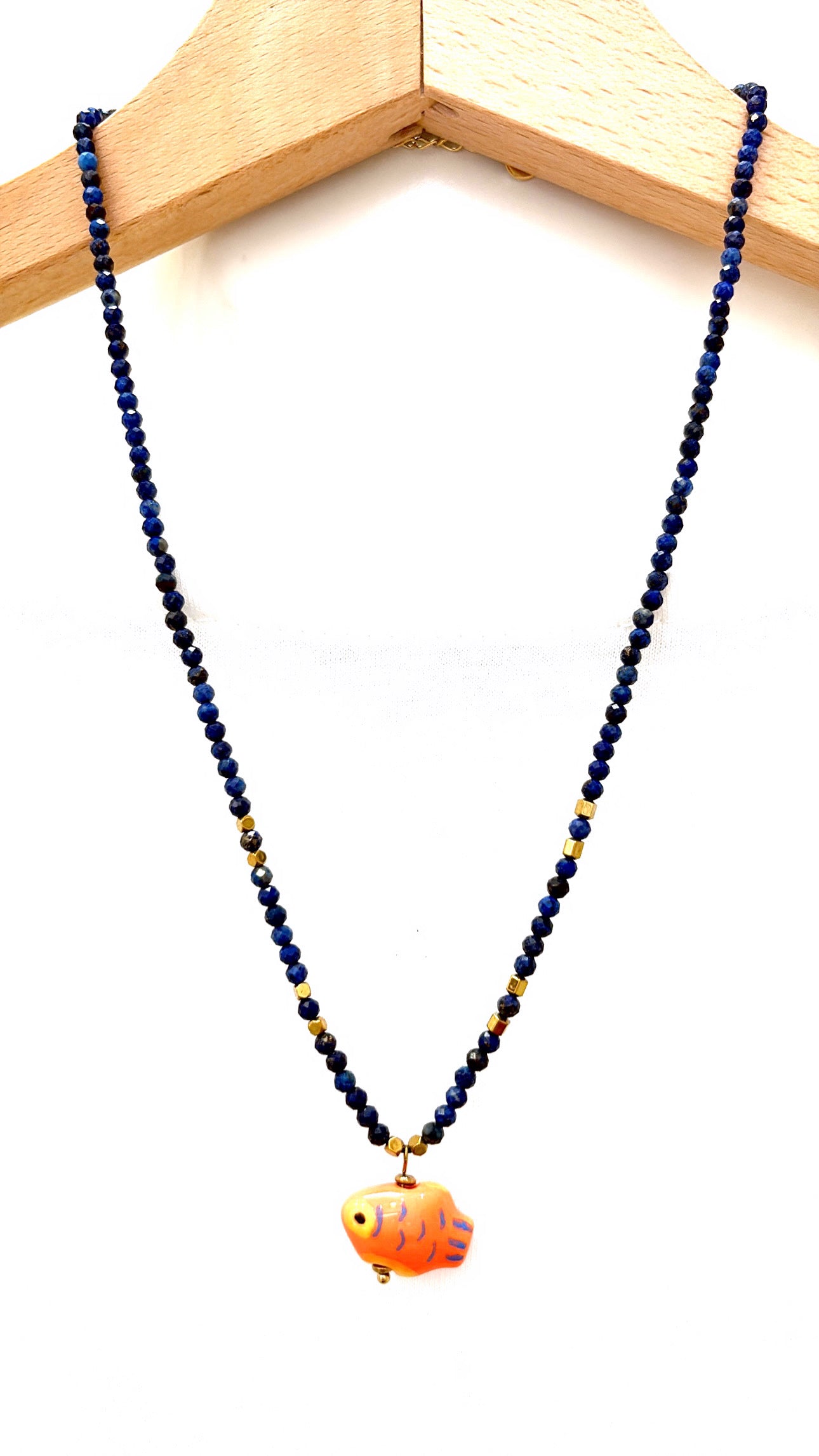 Collier Sunny Fish Lapis Lazulli