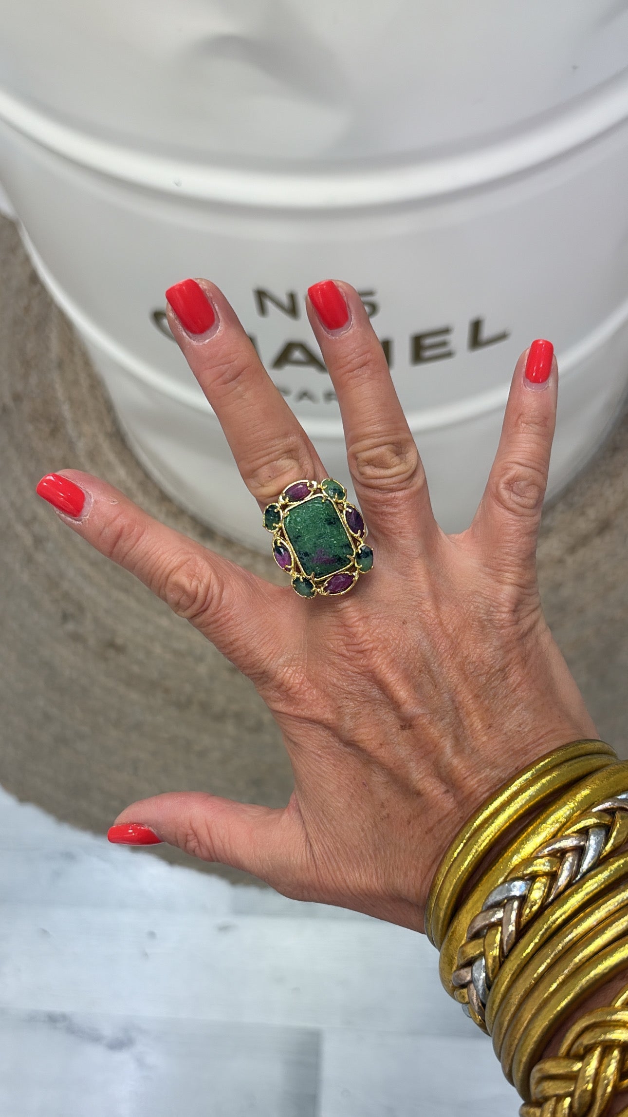 Bague Splendide Rubis Zoisite