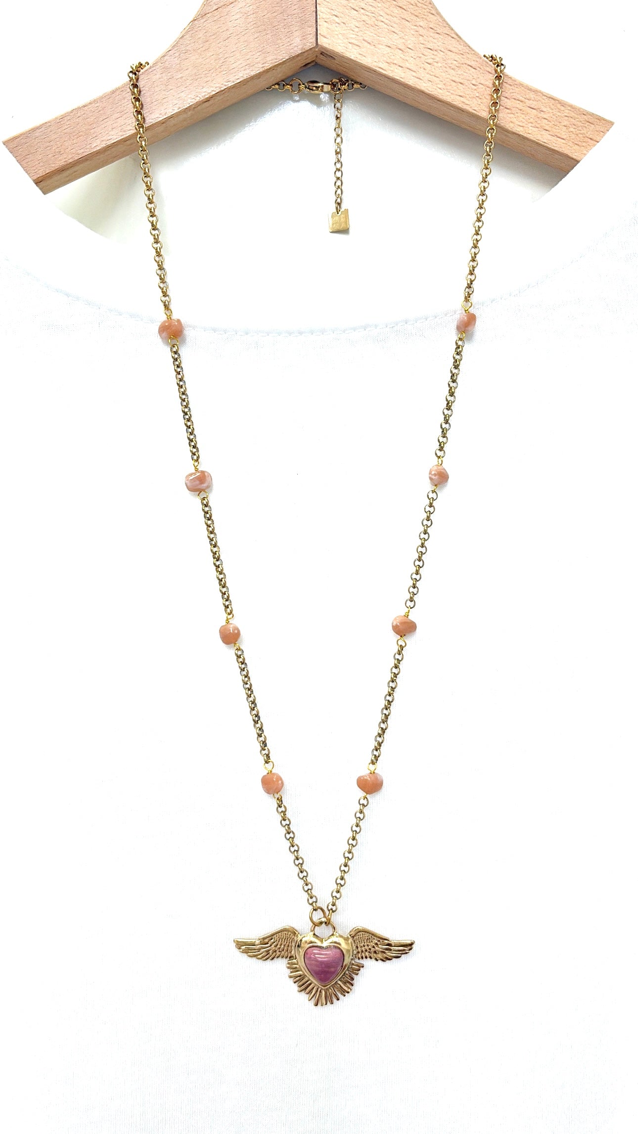 Sautoir MileMila Éclat D’Ange Rhodonite