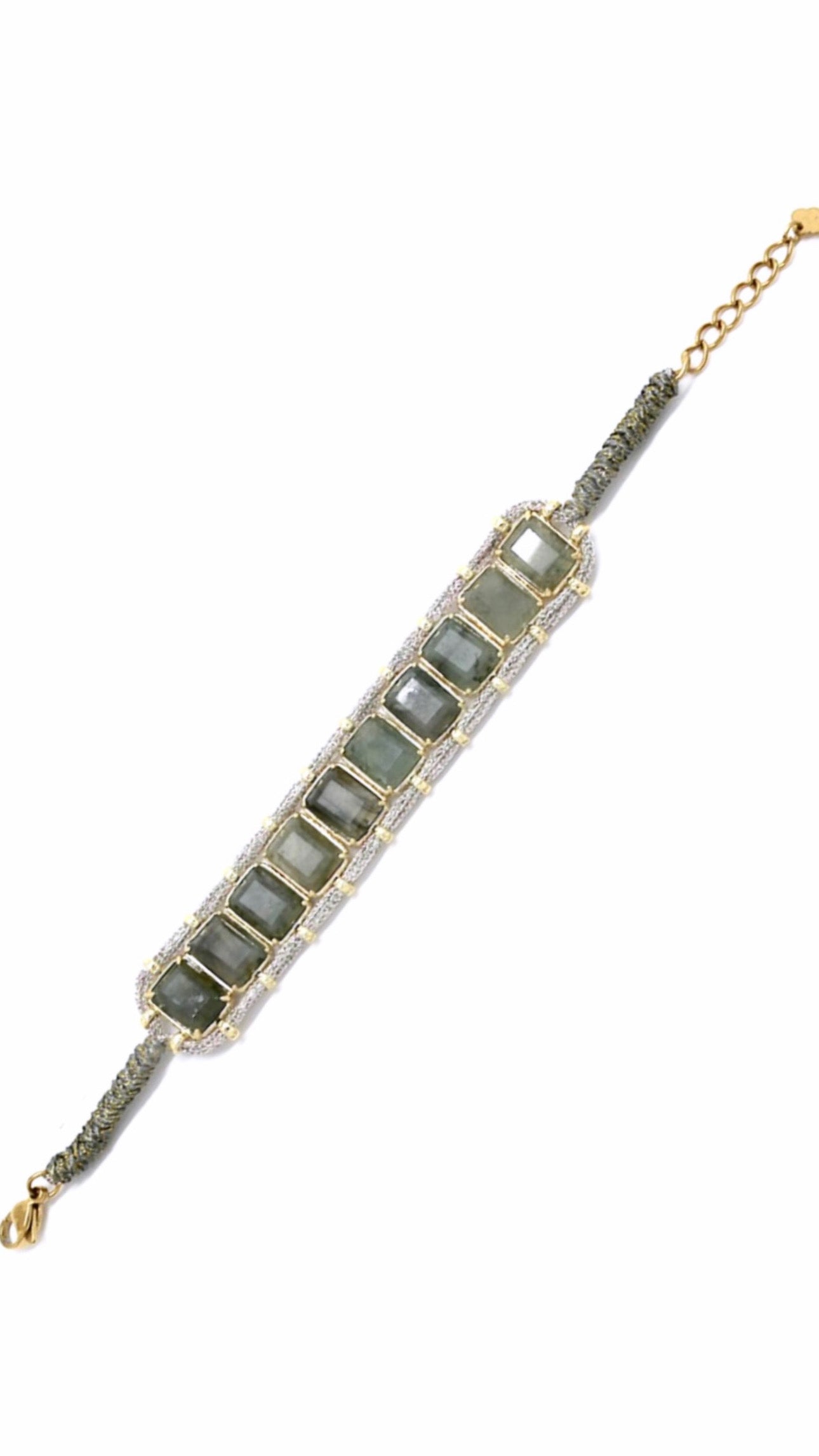 Bracelet Labradorite Tissé