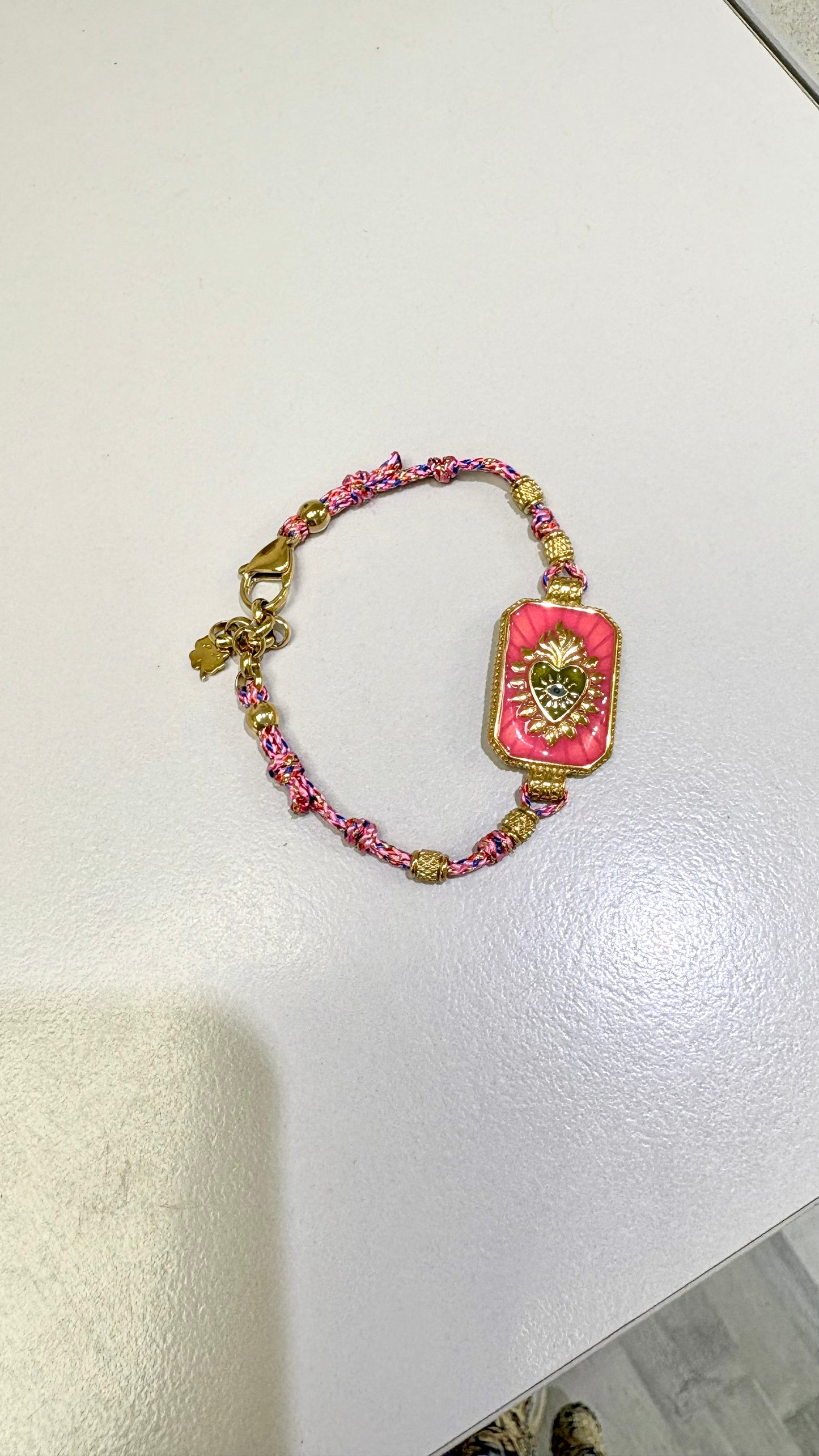 Bracelet Amulette Rose Fluo