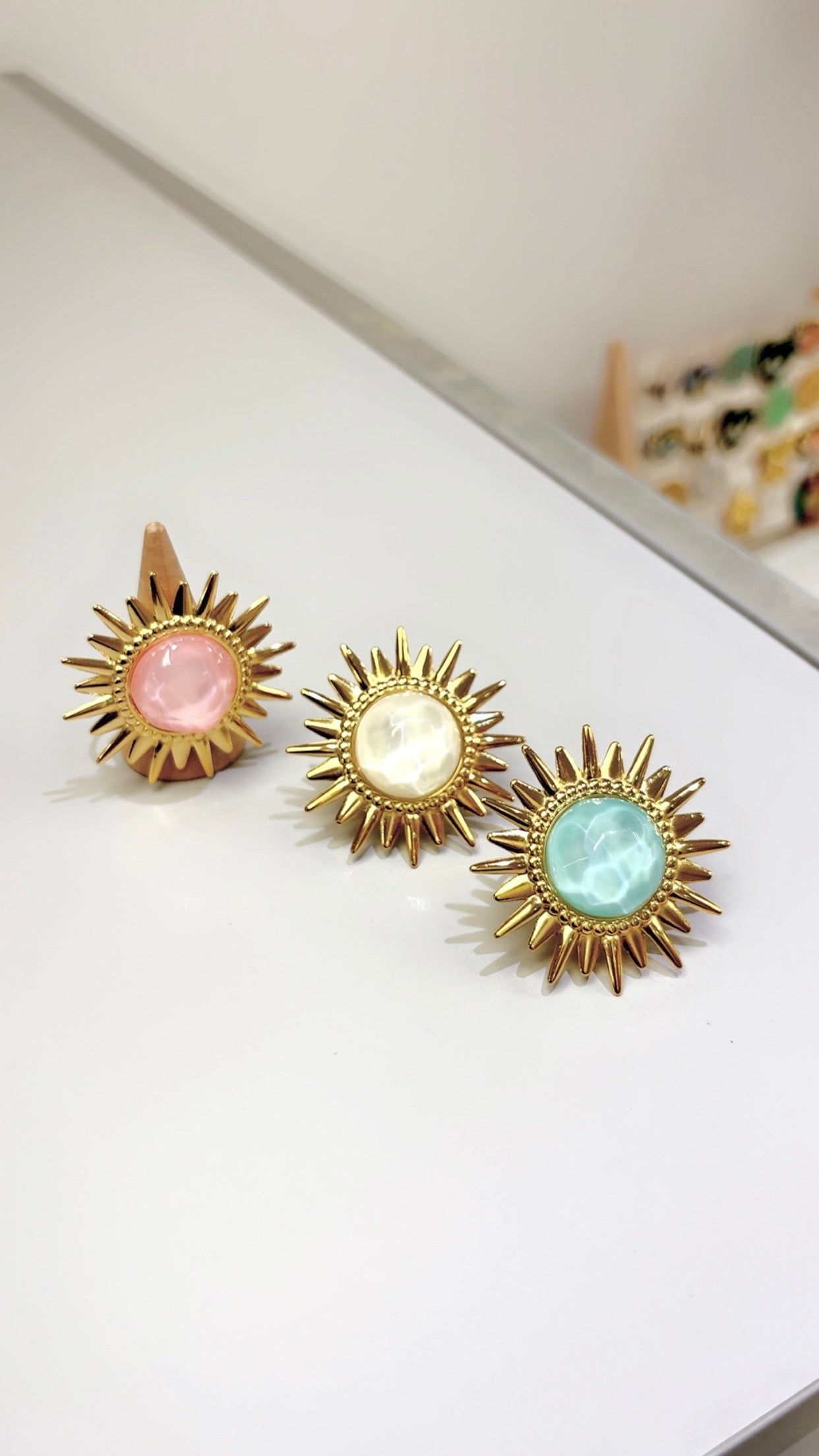 Bague soleil bleu