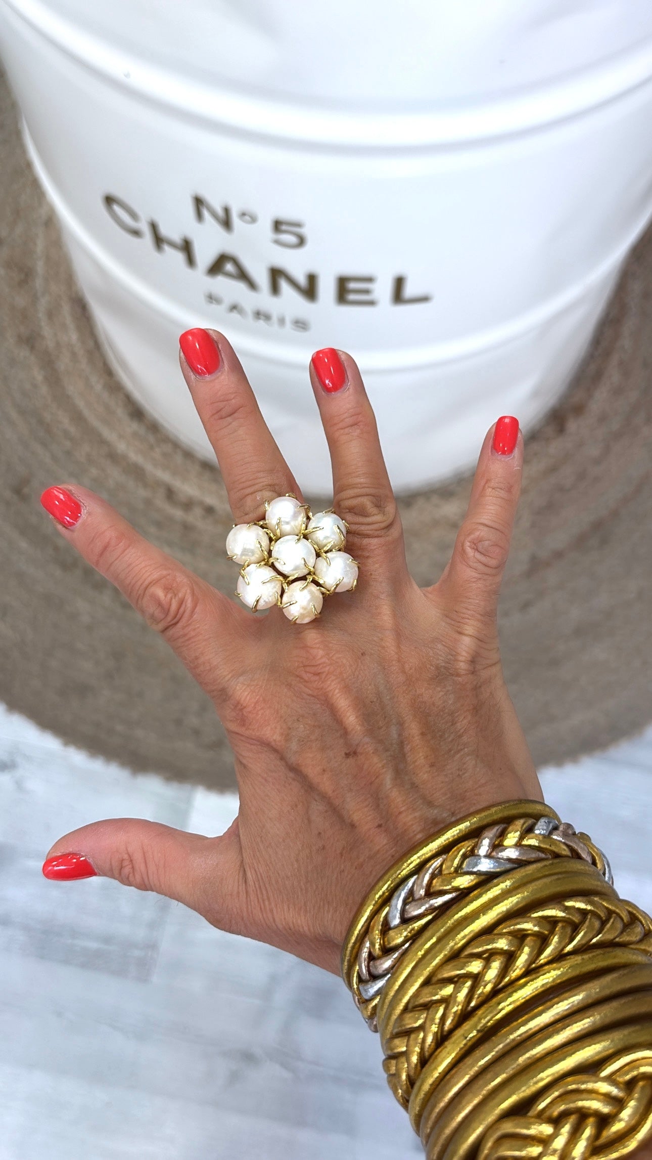 Bague Bouquet Perles d’eau douce