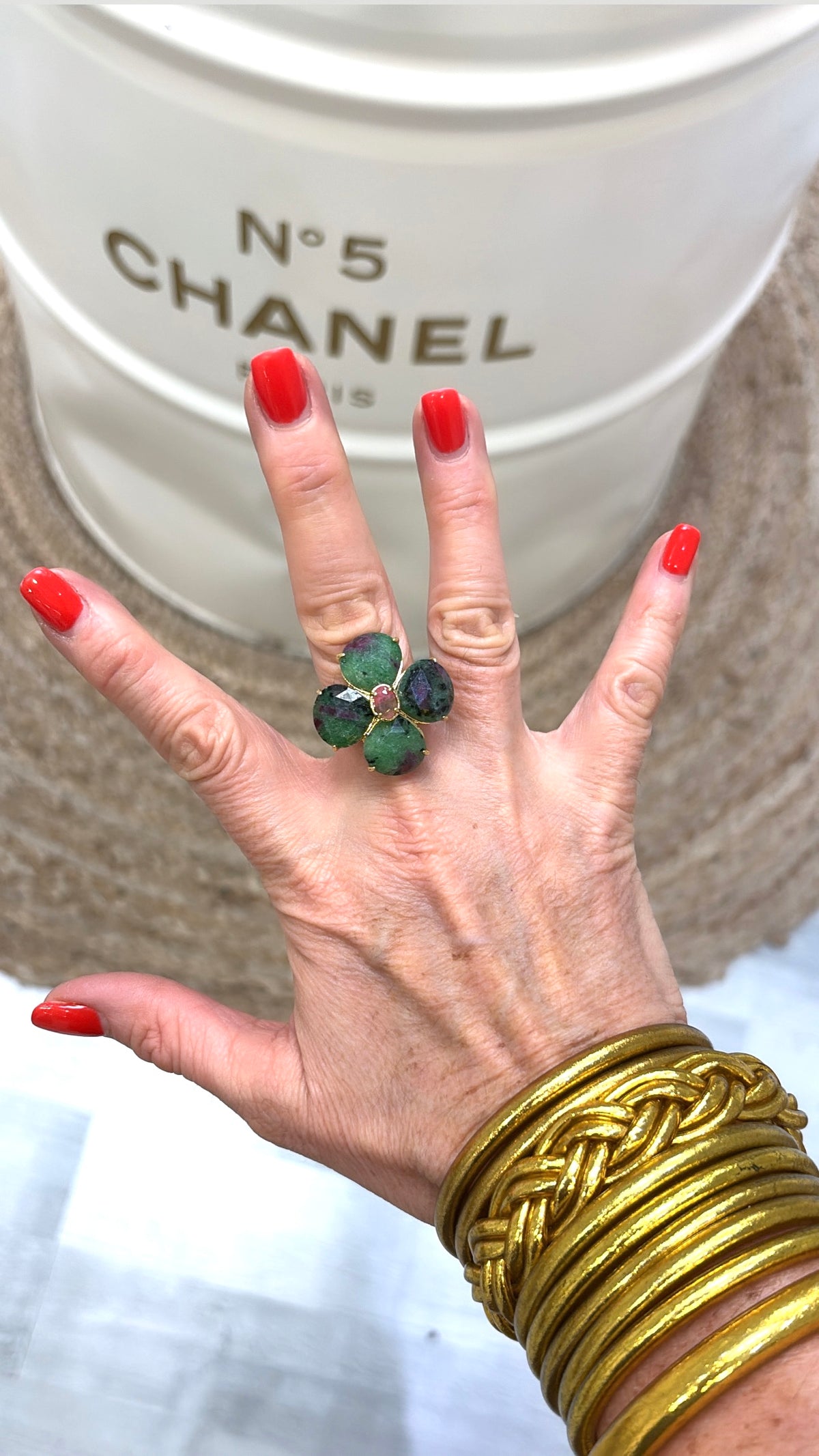 Bague Chance Rubis Zoisite et Rhodonite