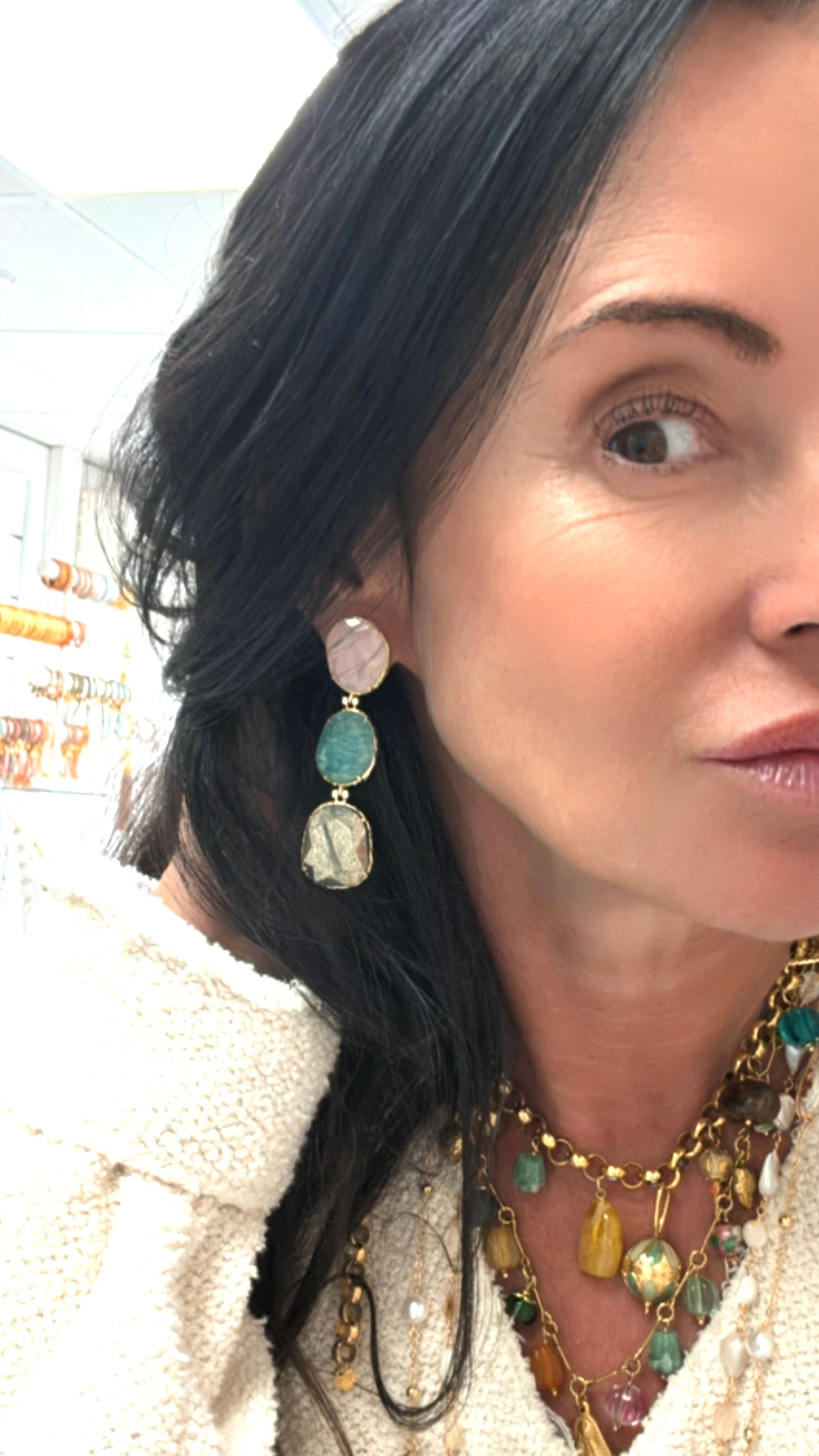 Boucles d’oreilles Multi Pierres