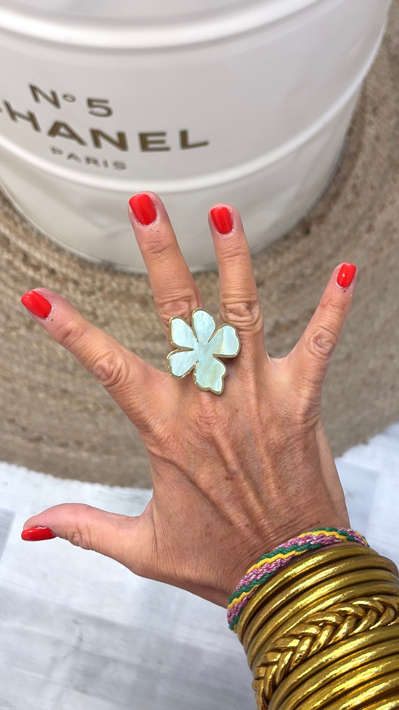 Bague Flower Bleu