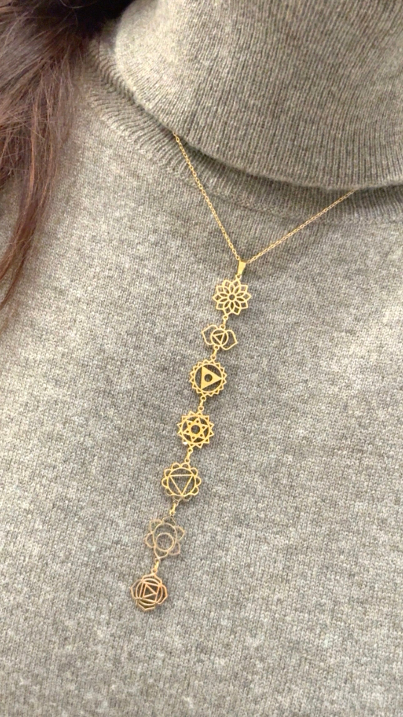 Collier 7 Chakras Gold