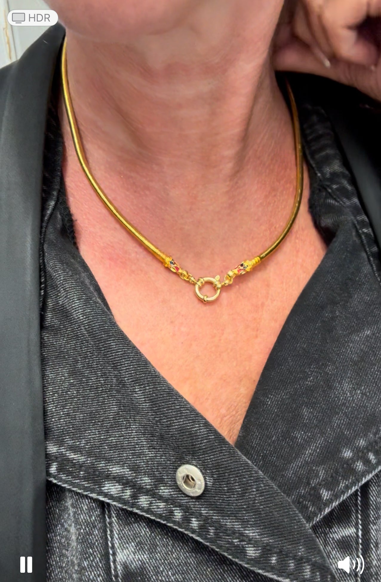 Collier SAWAÏ DEE Gold Noï (fin)