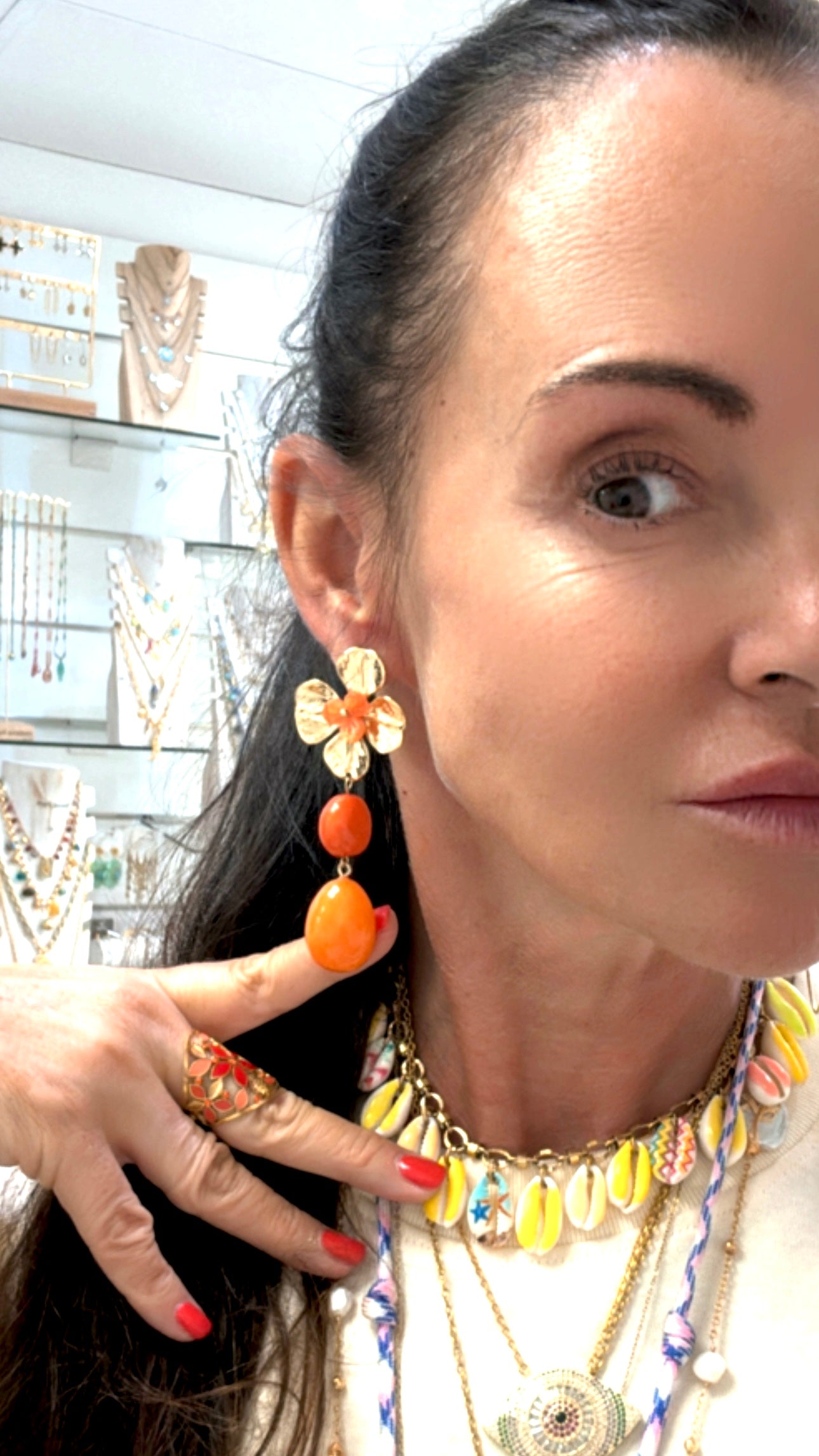 Boucles d’oreilles Bohème Orange
