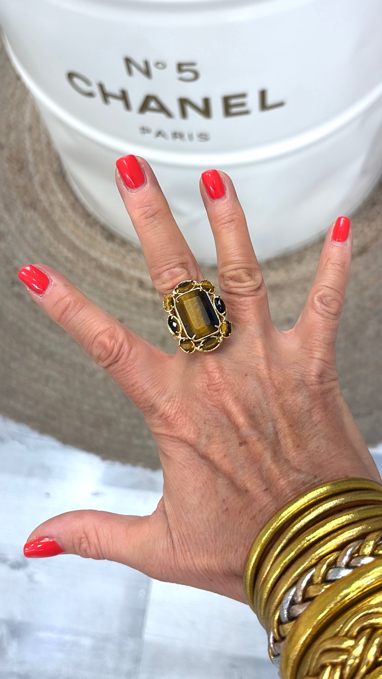 Bague Splendide Œil de Tigre