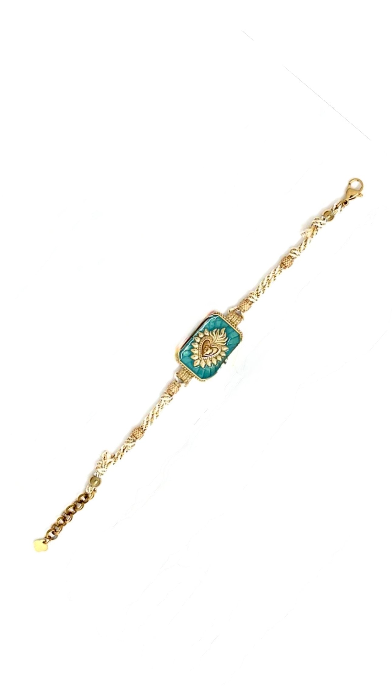 Bracelet Amulette Coeur Sacré Turquoise