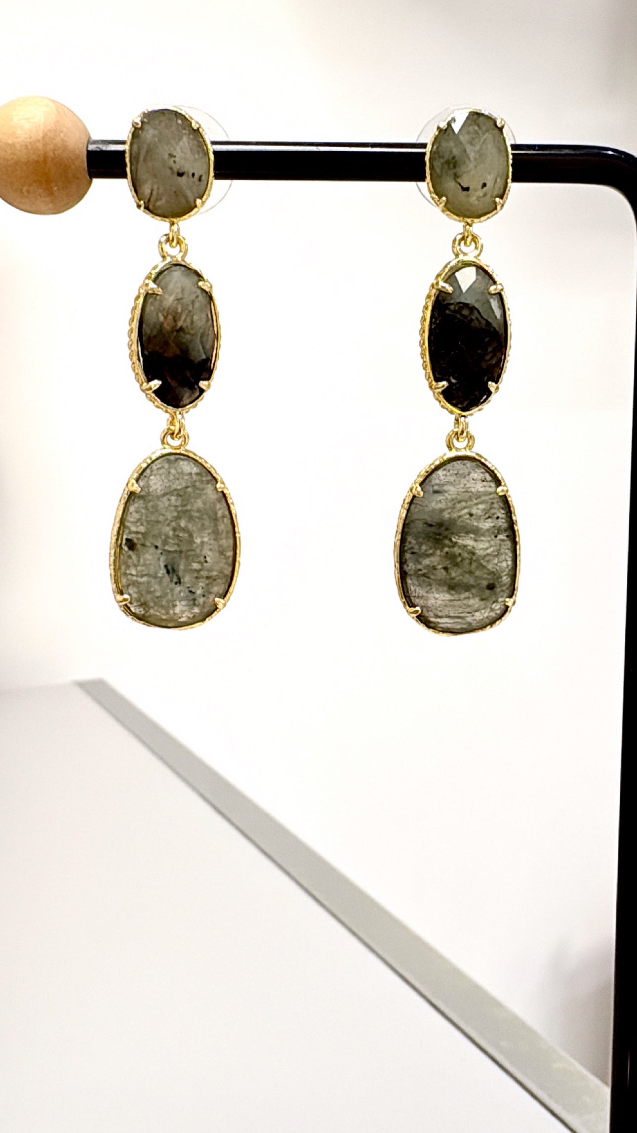 Boucles d’oreilles Labradorite