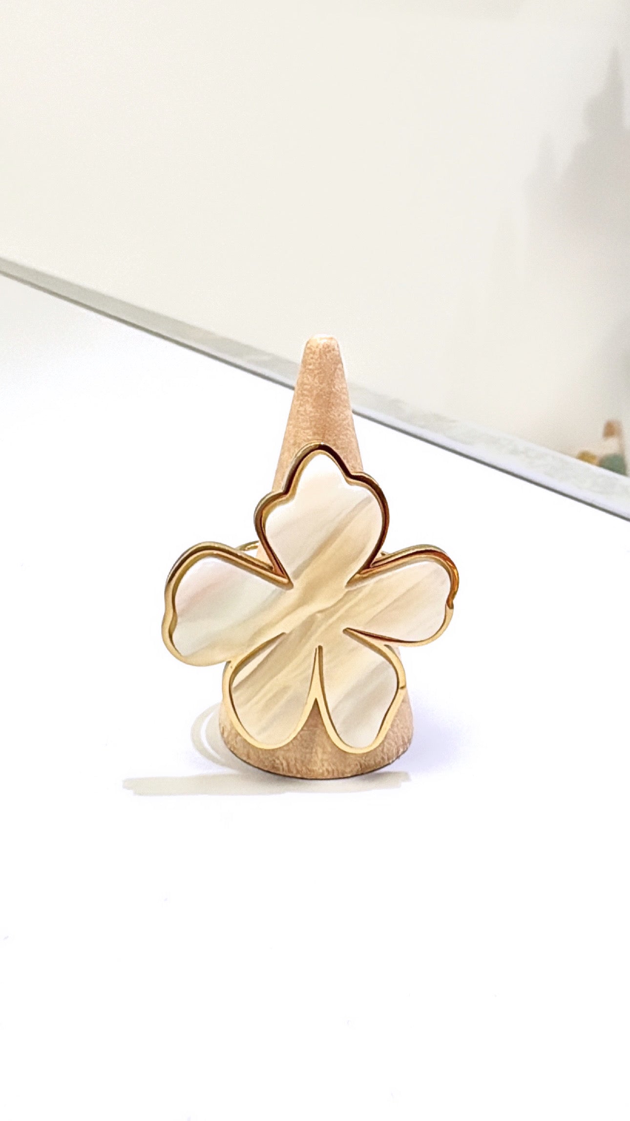 Bague Flower Écru