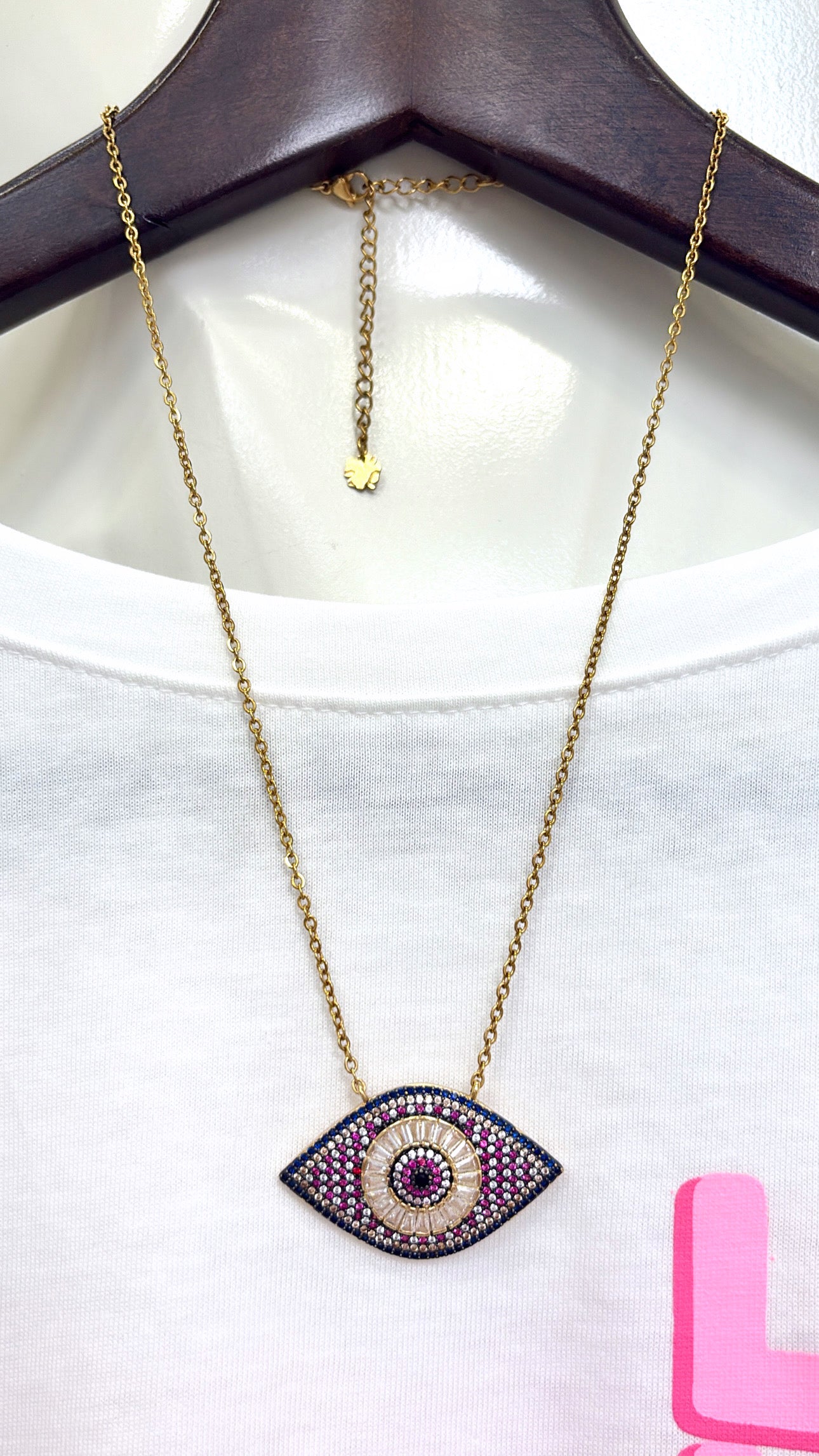 Collier Eye Strass Chaîne 🧿