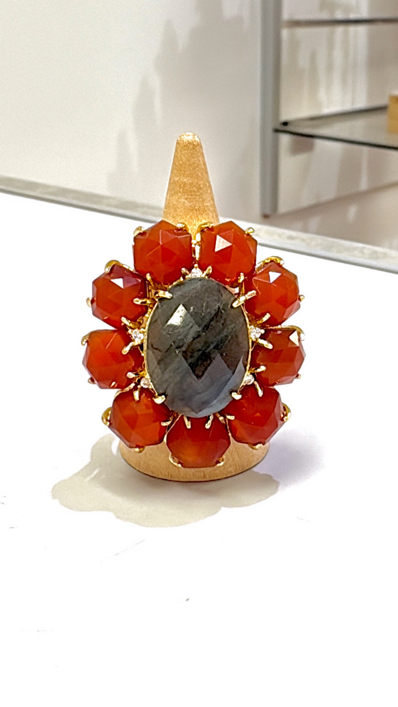 Bague Marvelous Cornaline et Labradorite