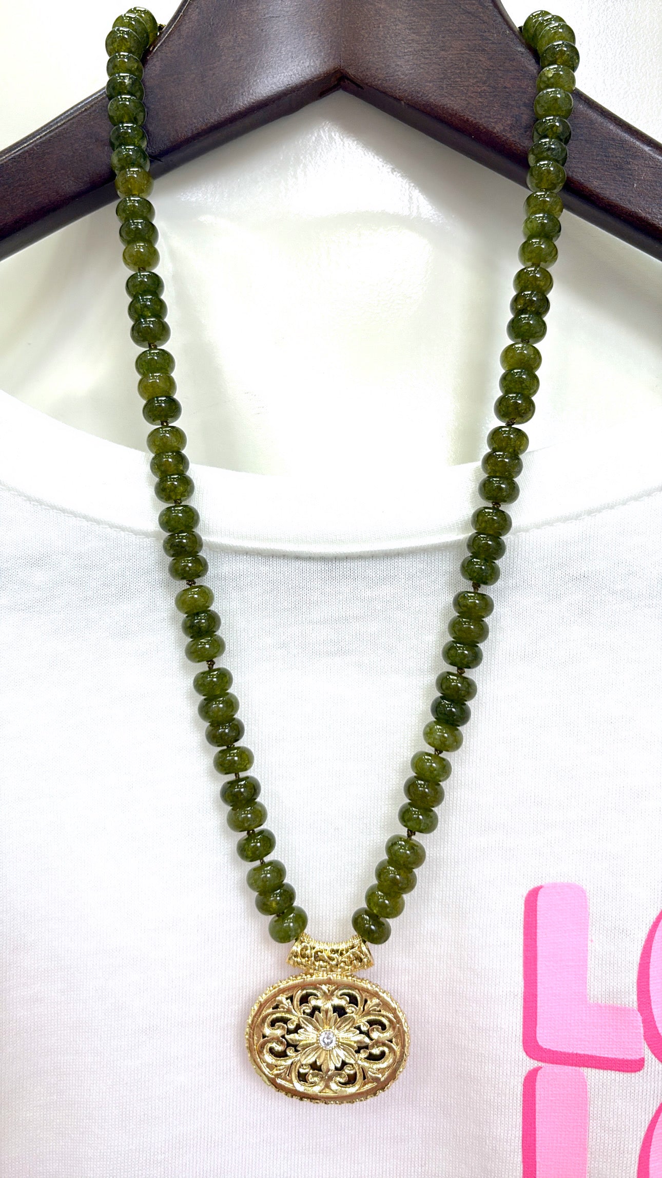 Collier Merveilleux Jade et Œil de Tigre
