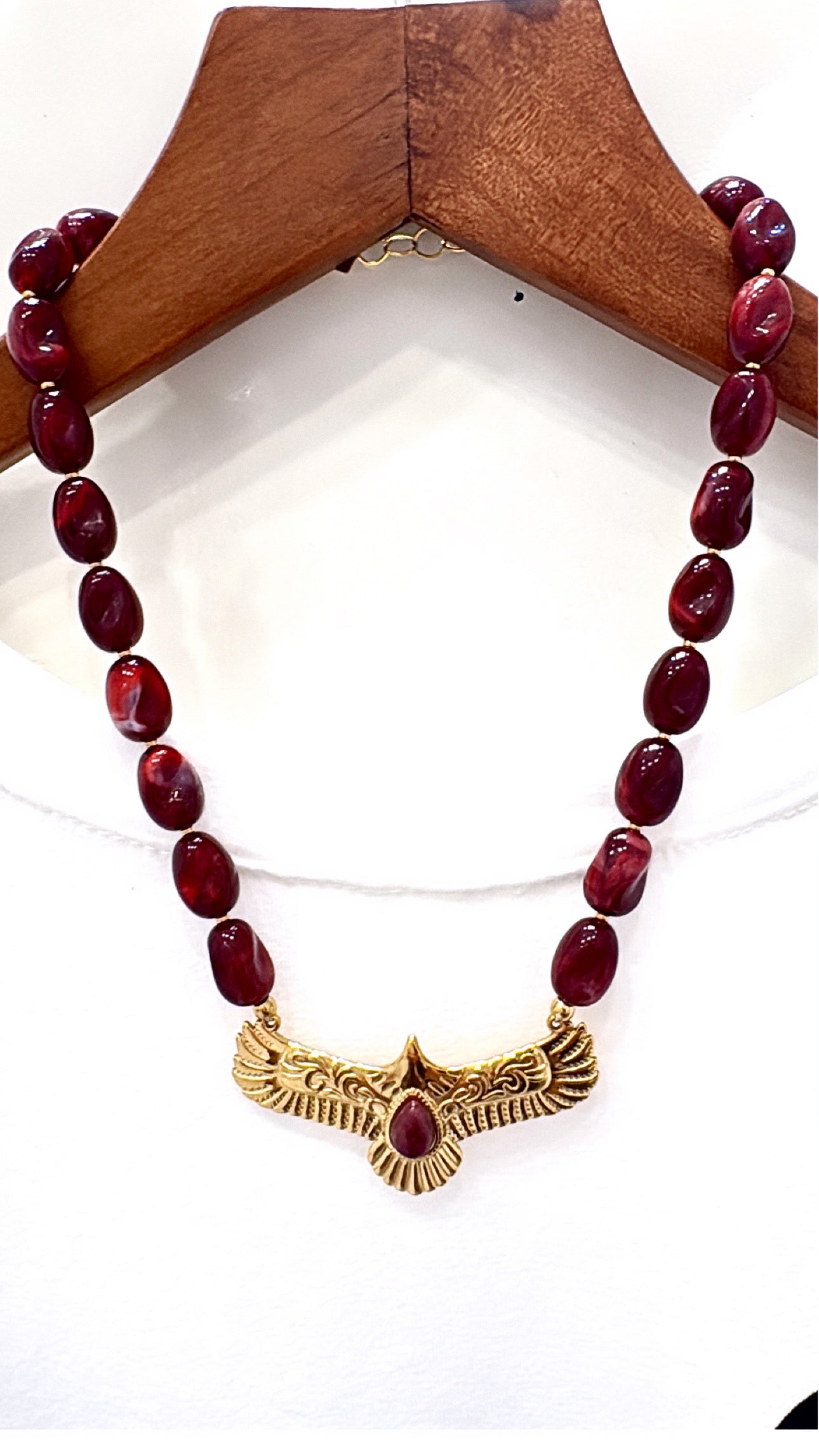 Collier Eagle MileMila Jaspe Rouge