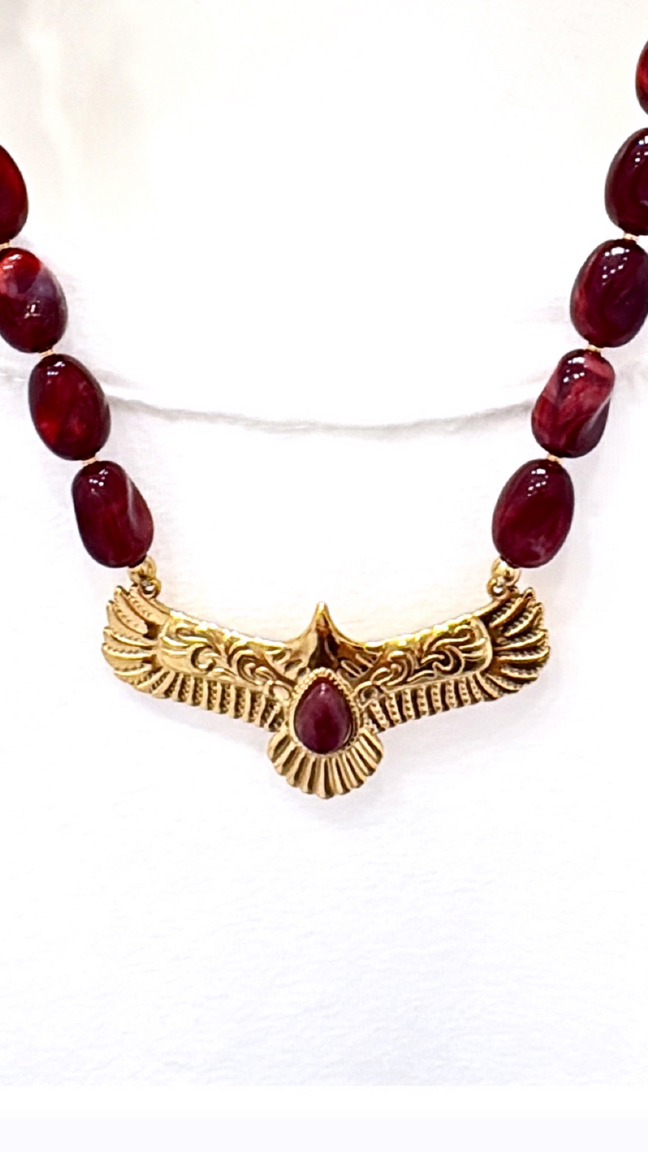 Collier Eagle MileMila Jaspe Rouge