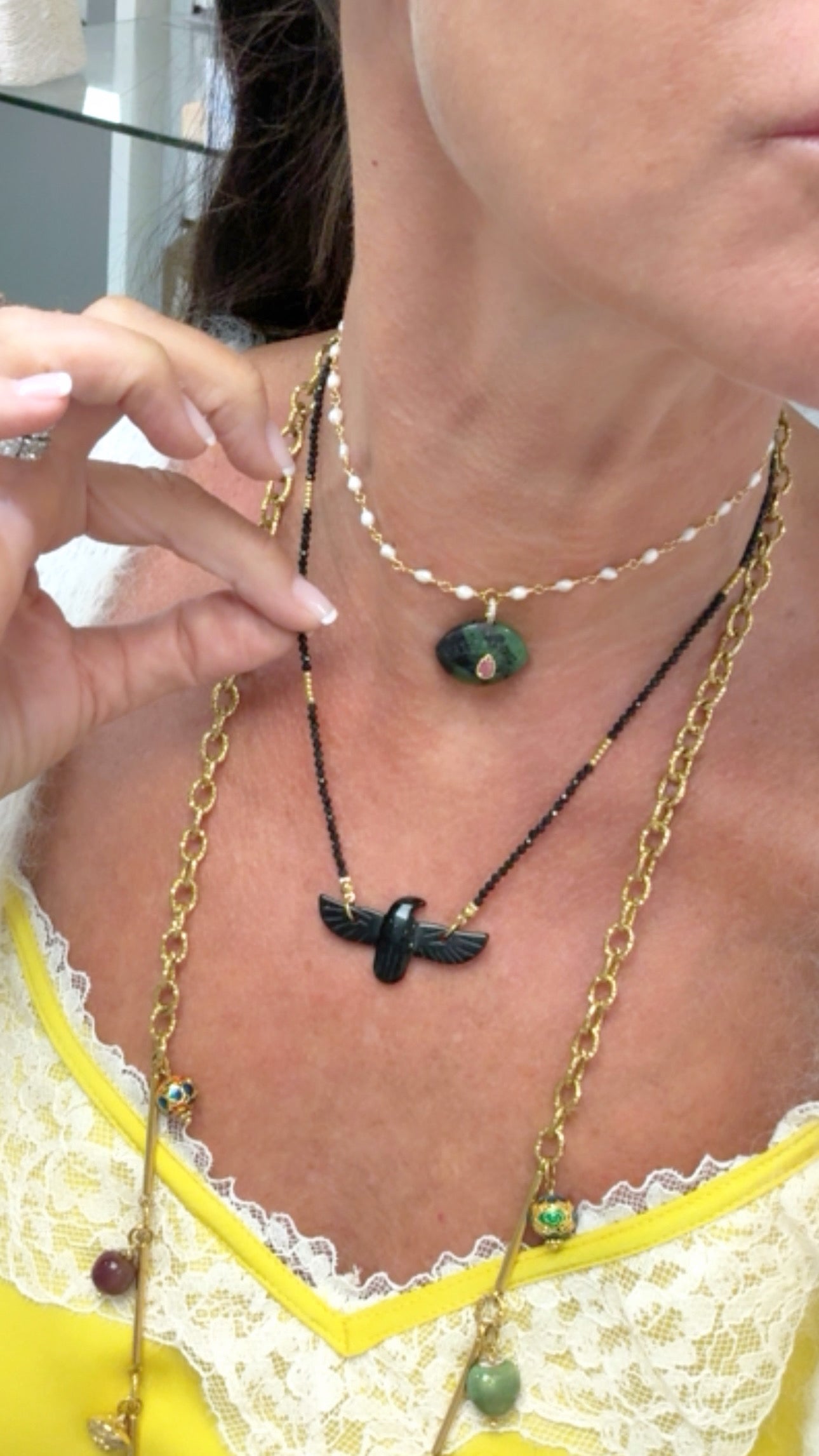 Collier Phénix Full Onyx