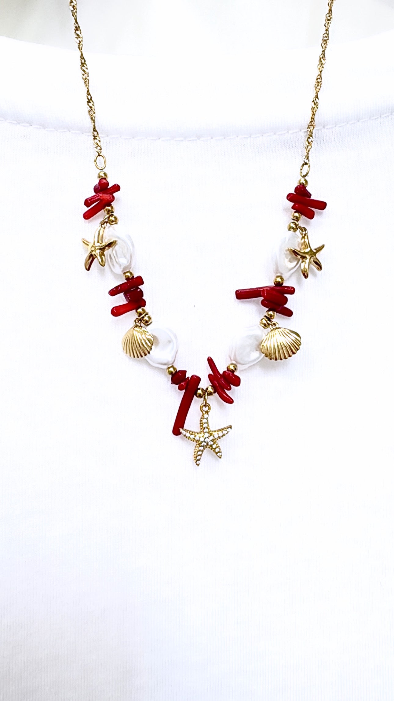 Collier SeaShell Perles d’eau douce
