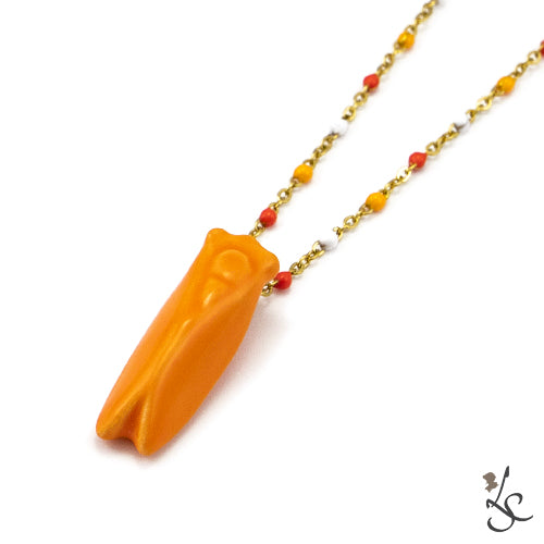 Sautoir Cigale Orange