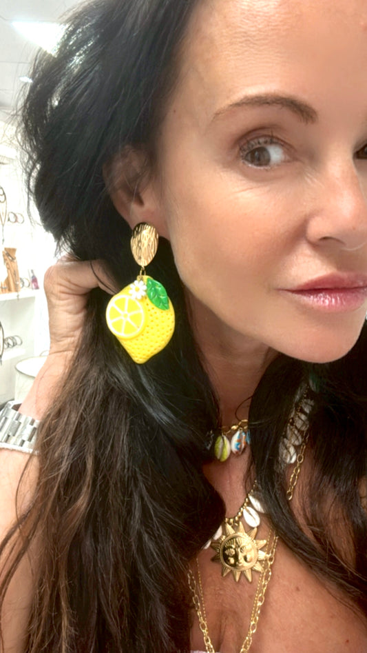 Boucles d’oreilles Citron