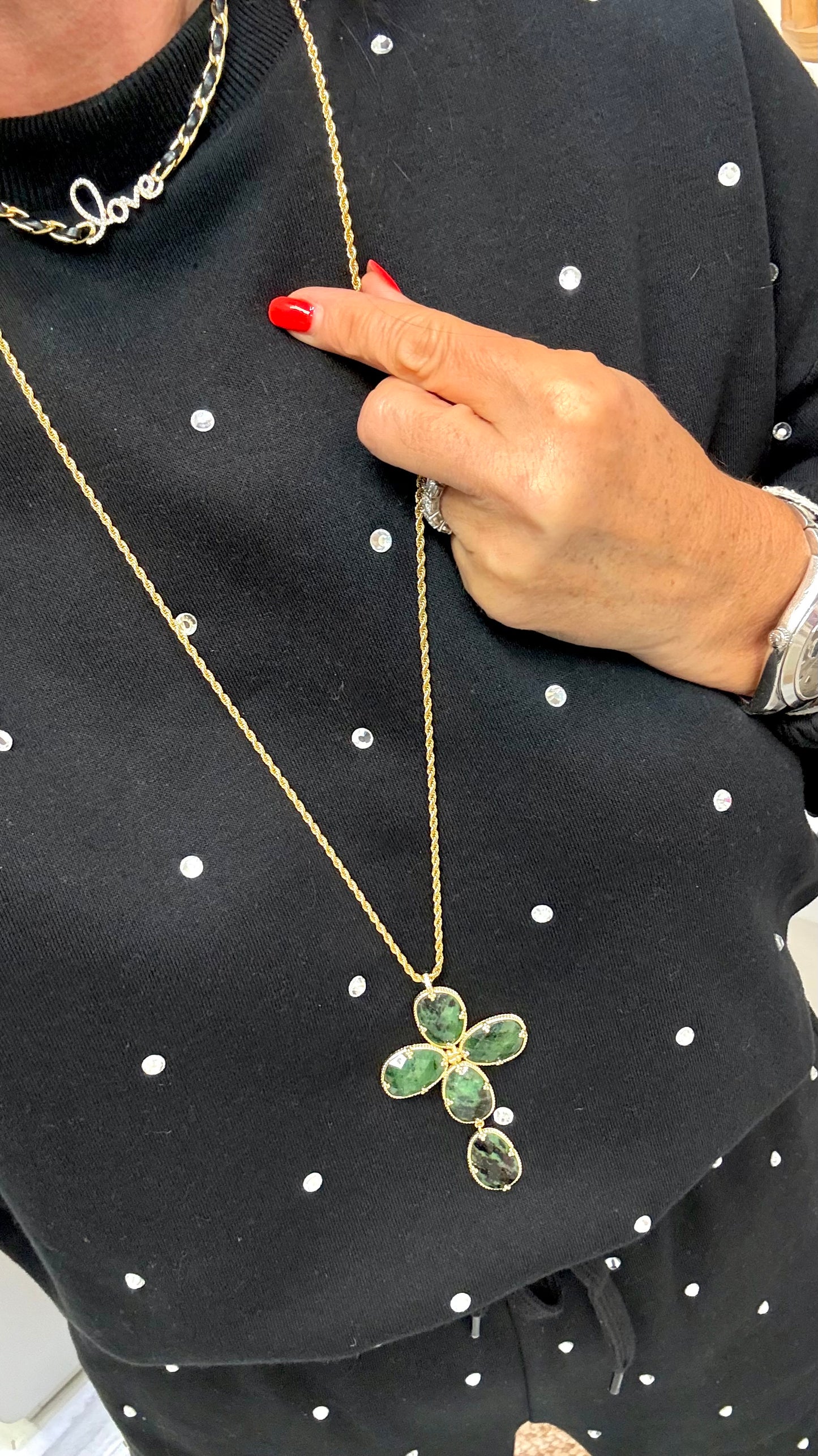 Sautoir Cruz Rubis Zoisite