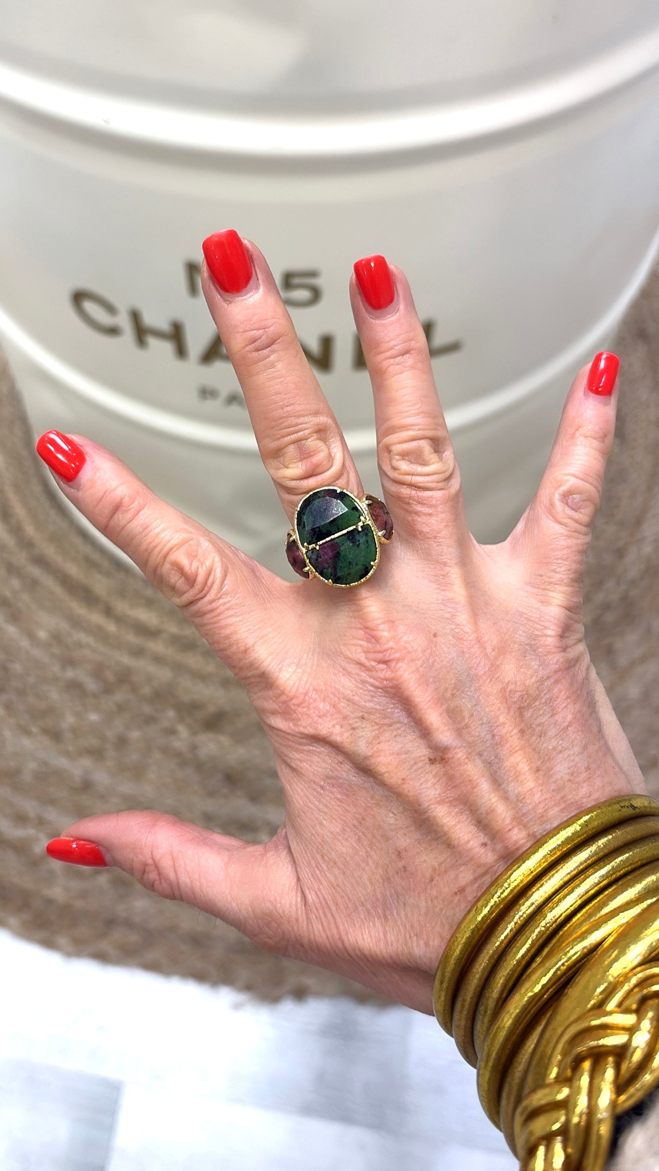 Bague Sublime Rubis Zoisite et Rhodonite