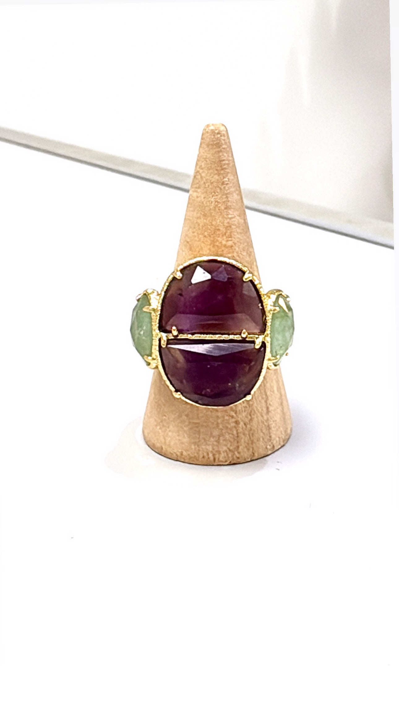 Bague Sublime Améthyste et Aventurine
