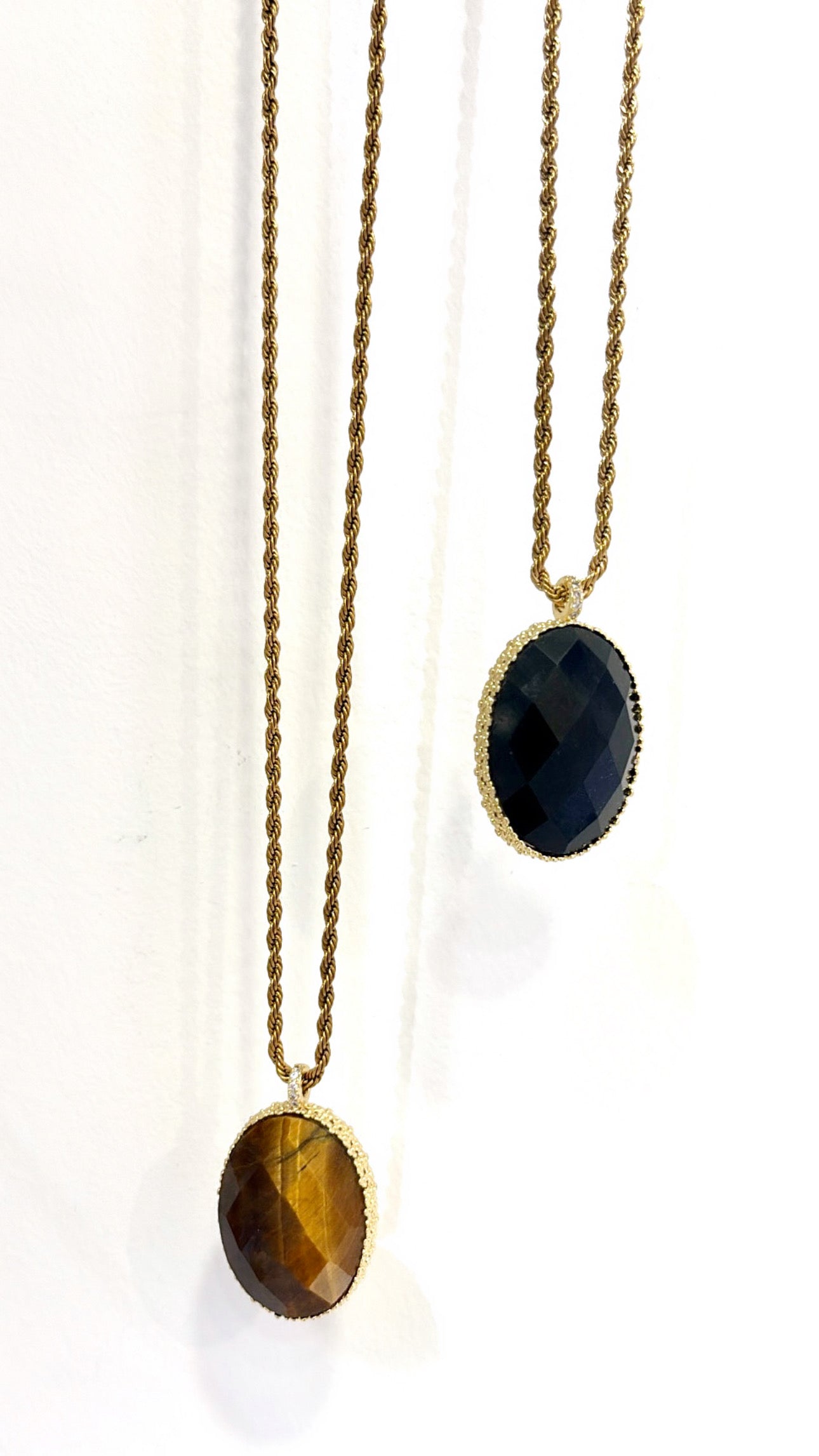 Sautoir Fabulous Obsidienne Dorée