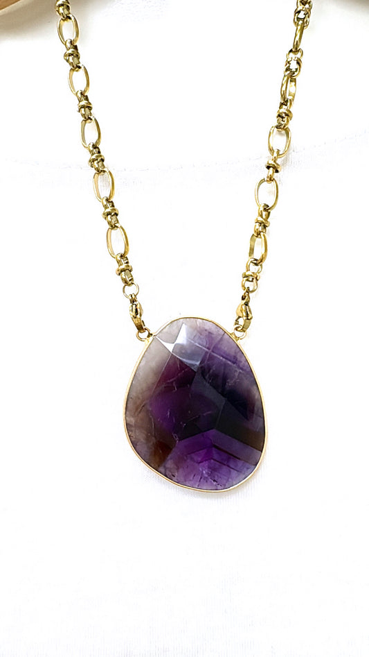 Collier Galet Améthyste
