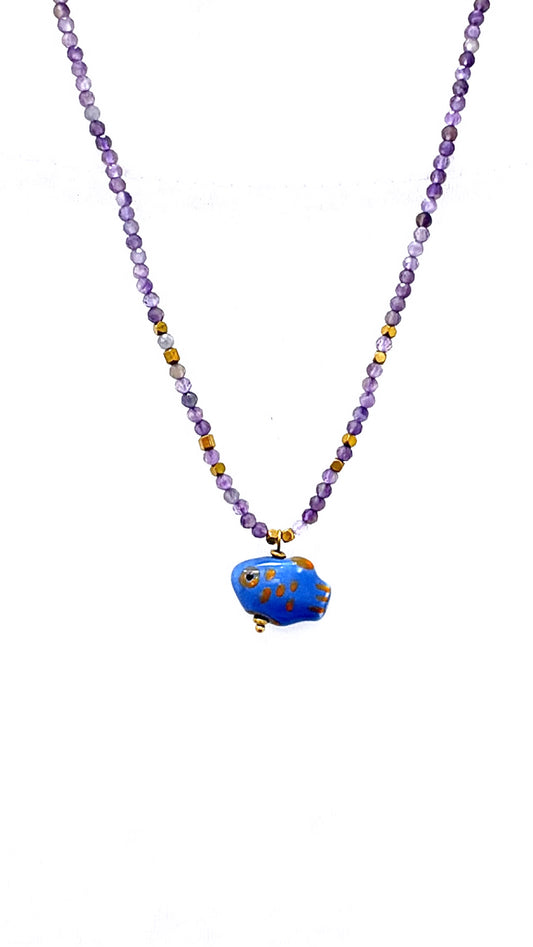 Collier Sunny Fish Améthyste