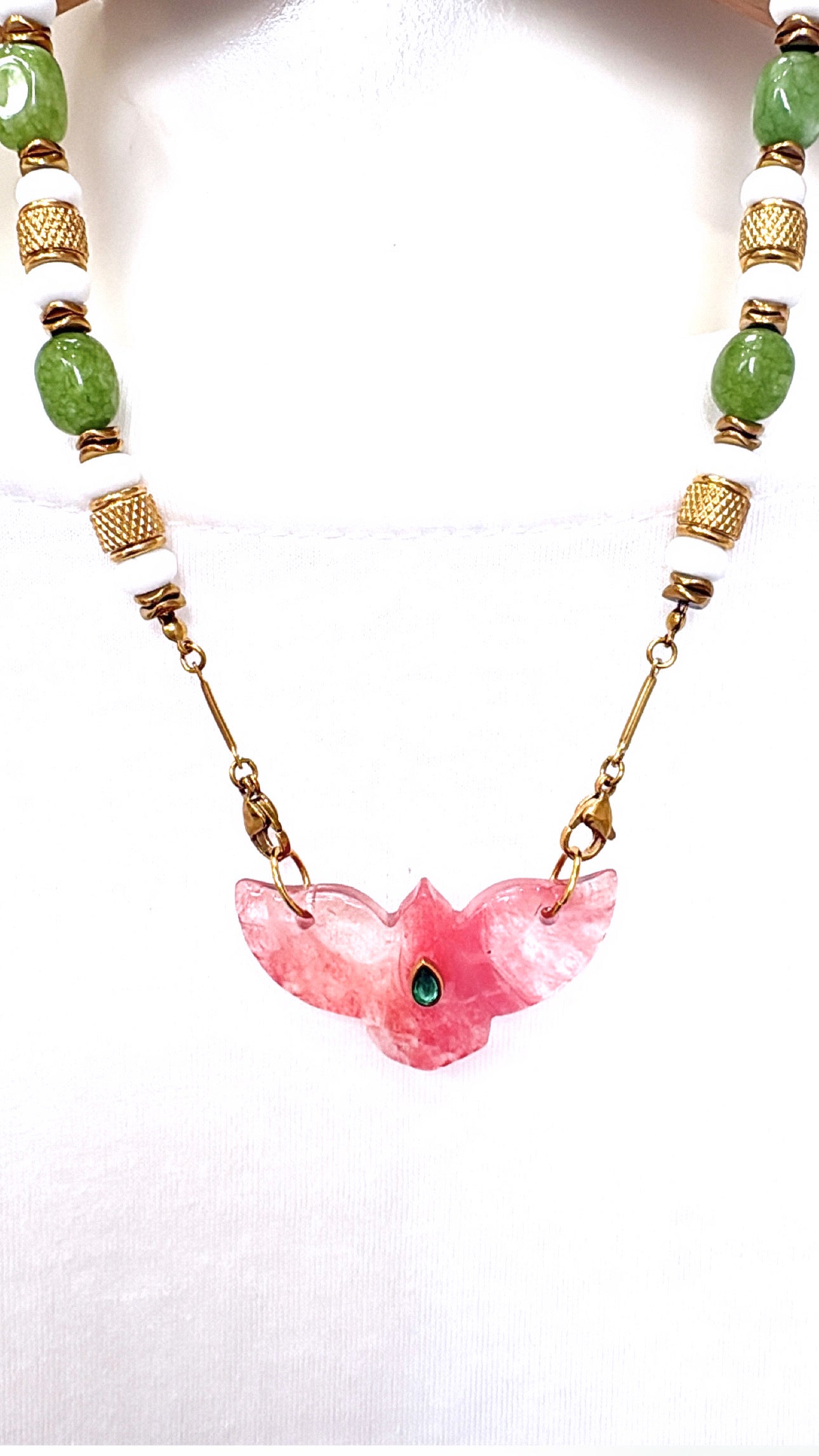 Collier Envol Quartz Cerise