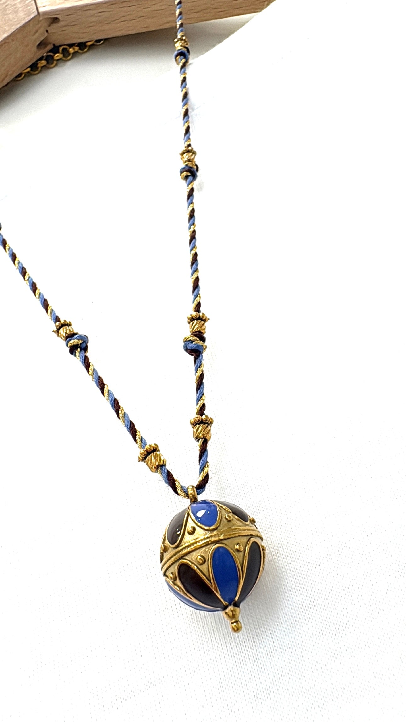 Collier Toupie Maya Bleu