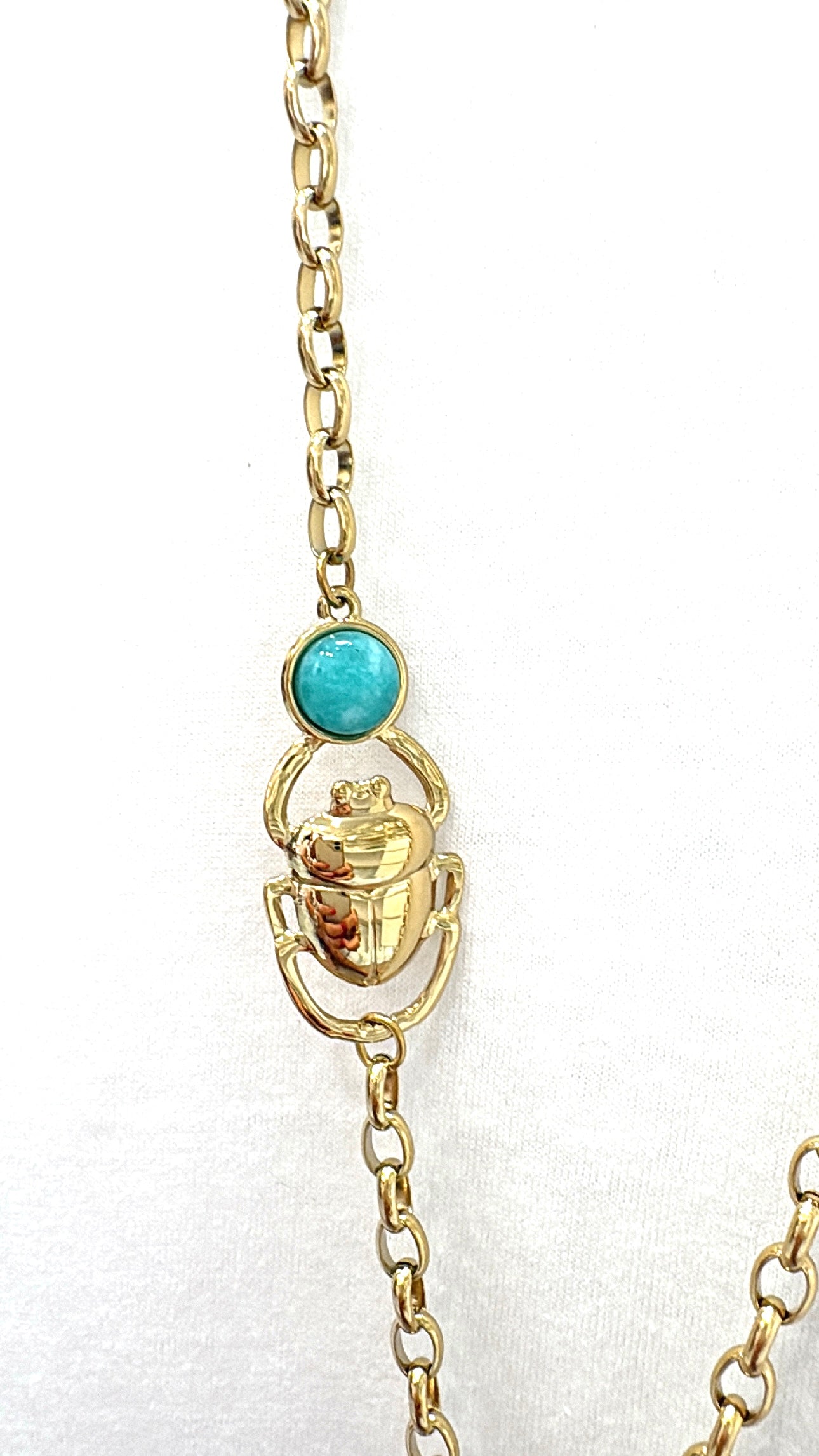Sautoir MileMila Khepra Amazonite